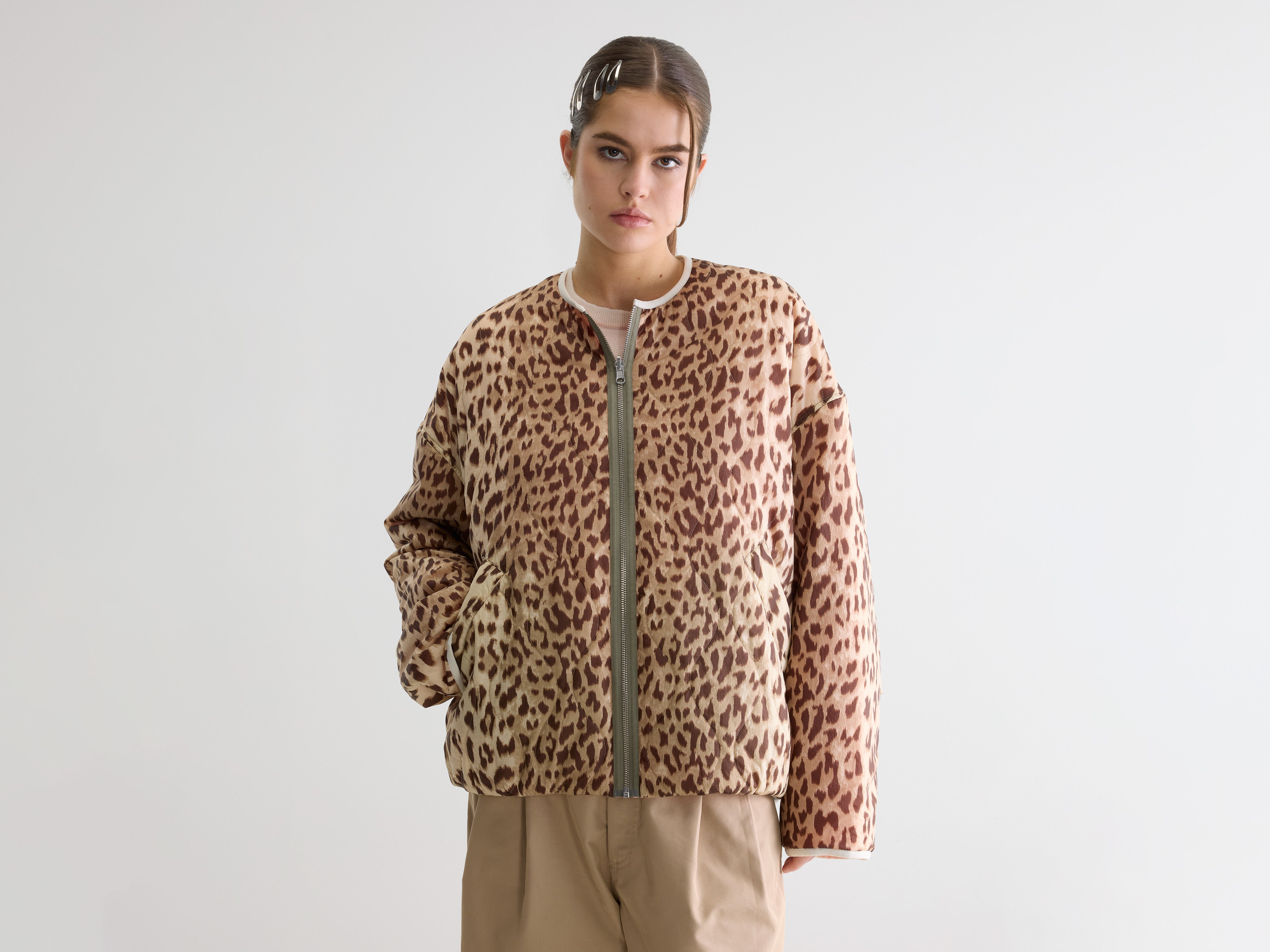 Highland leopard-print jacket (261 / W / COMBO A)