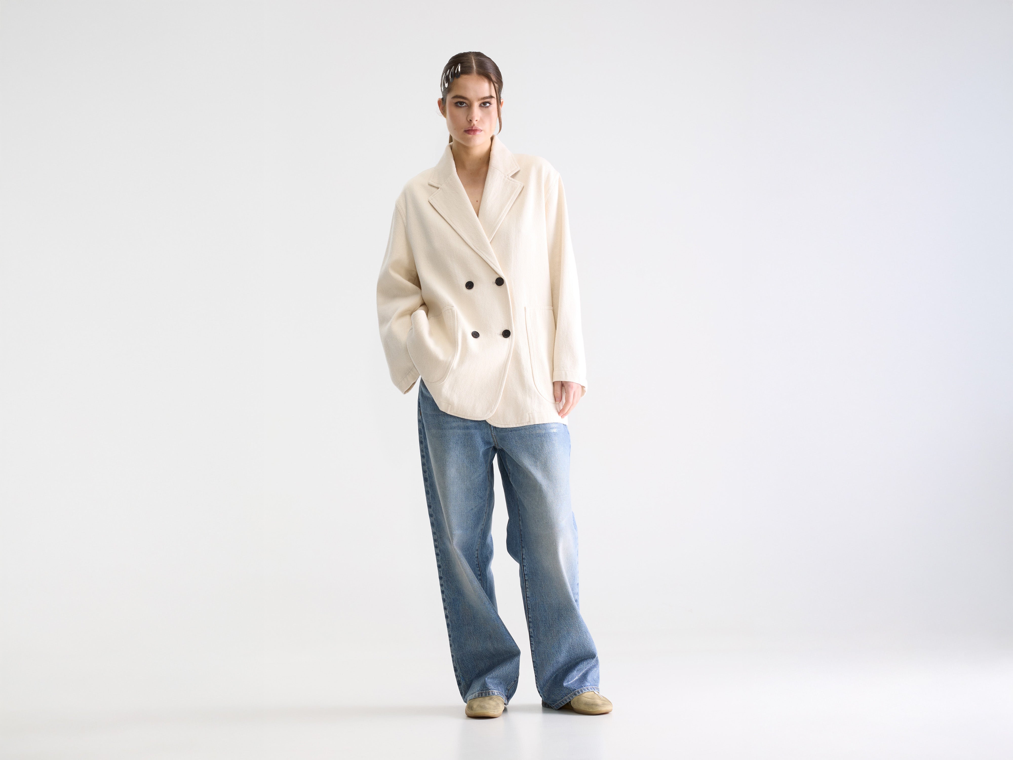 Jazzy relaxed blazer (261 / W / NATURAL)