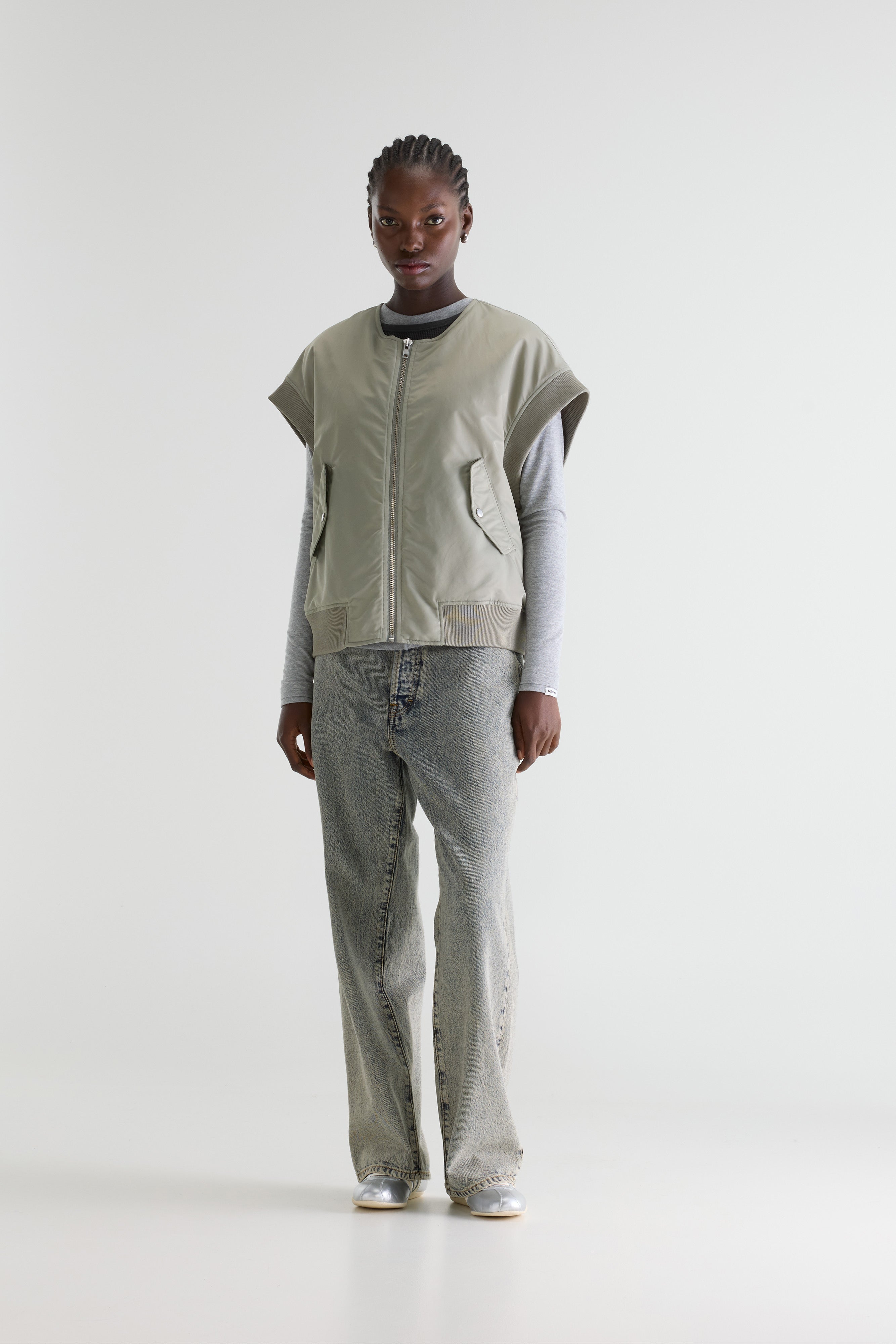 Hiroki sleeveless jacket (261 / W / MERCURY)
