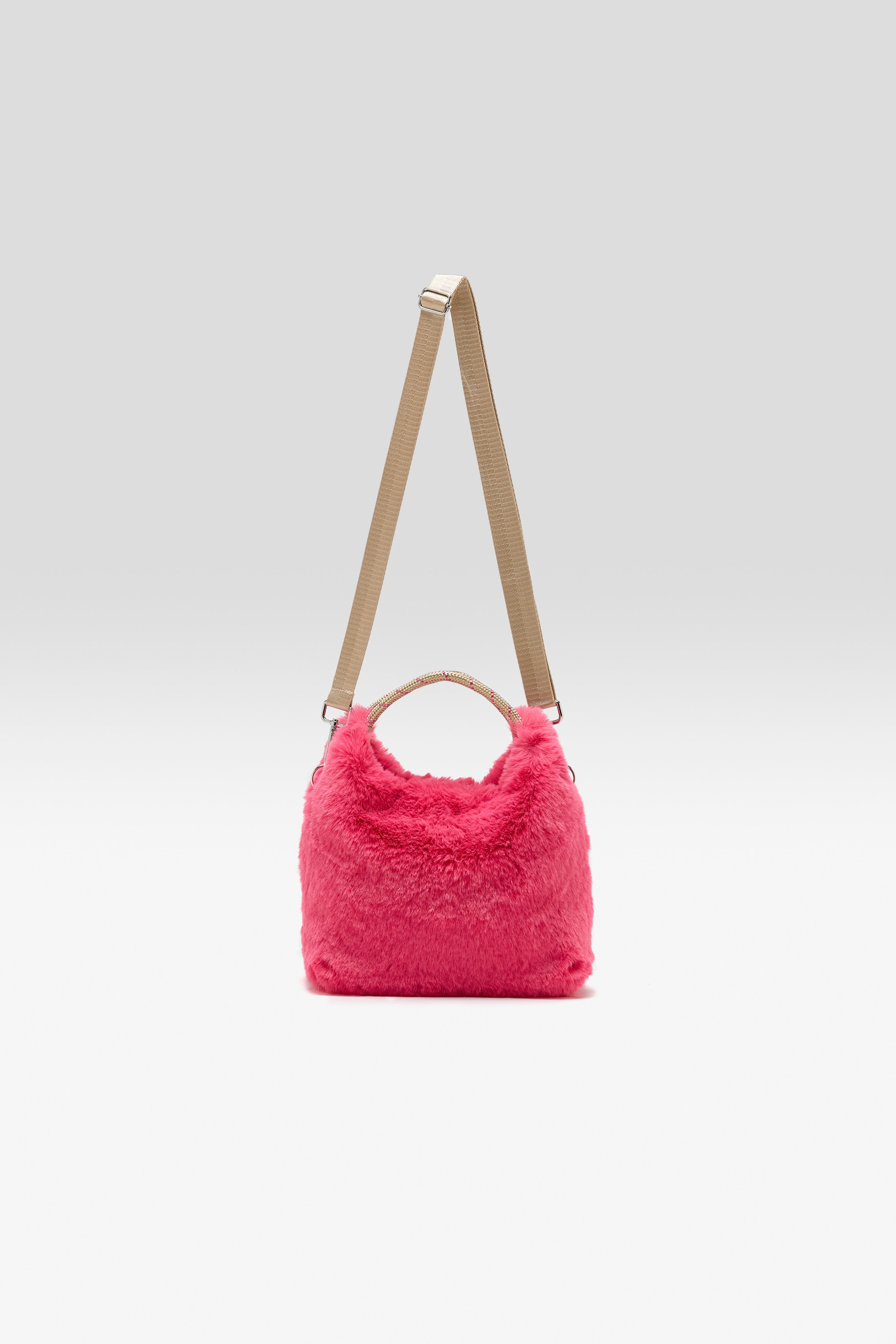 Helcro faux-fur shoulder bag (261 / W / GERANIUM)