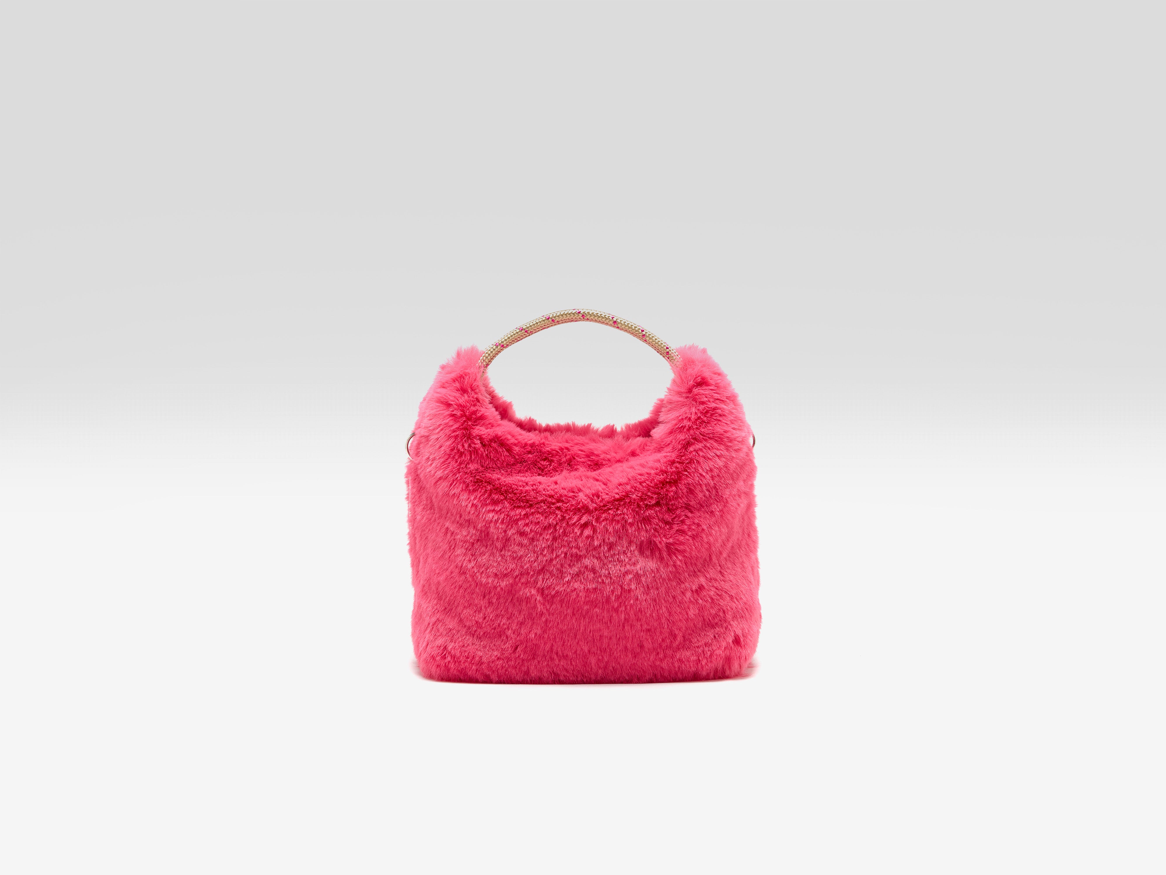 Helcro faux-fur shoulder bag (261 / W / GERANIUM)