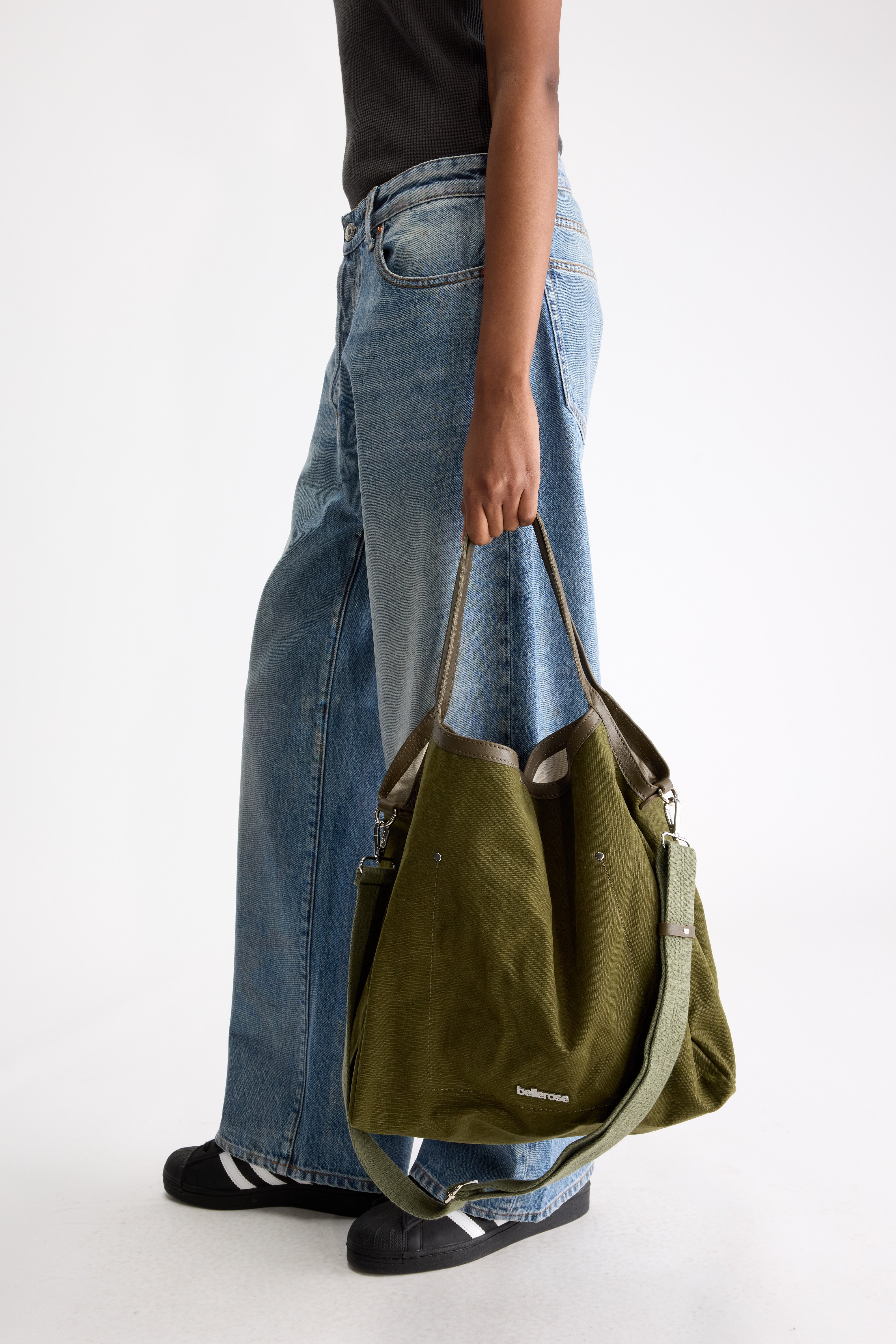 Singa canvas handbag (261 / W / OLIVE)