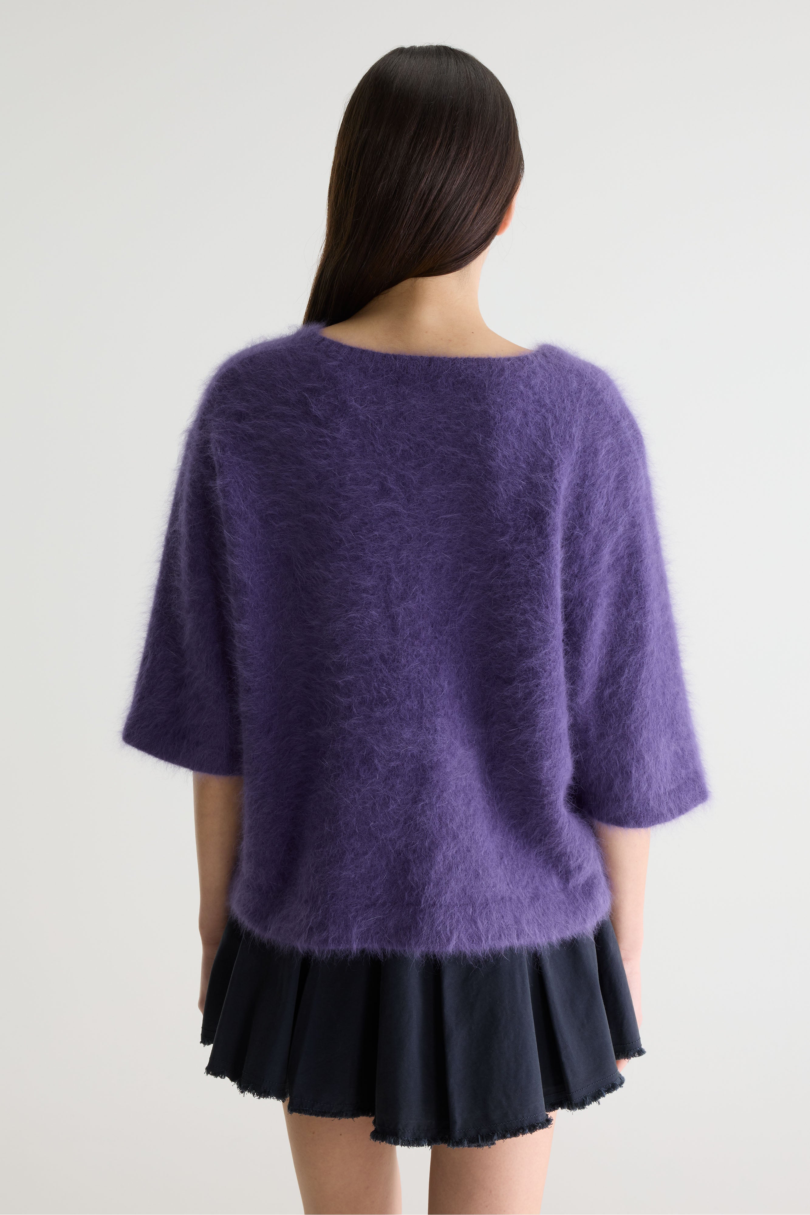 Dime angora-blend sweater (261 / W / GRAPE)
