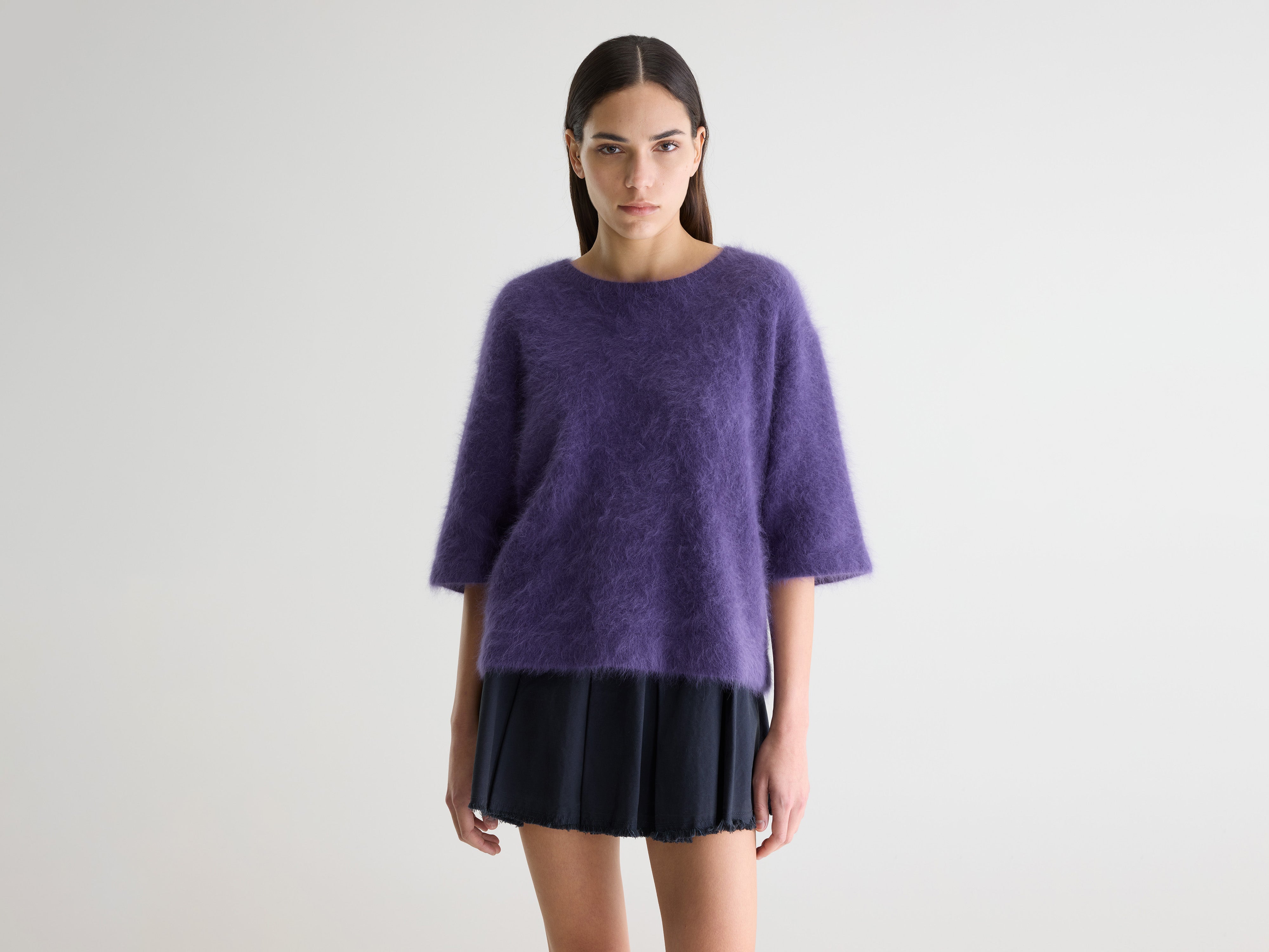 Dime angora-blend sweater (261 / W / GRAPE)