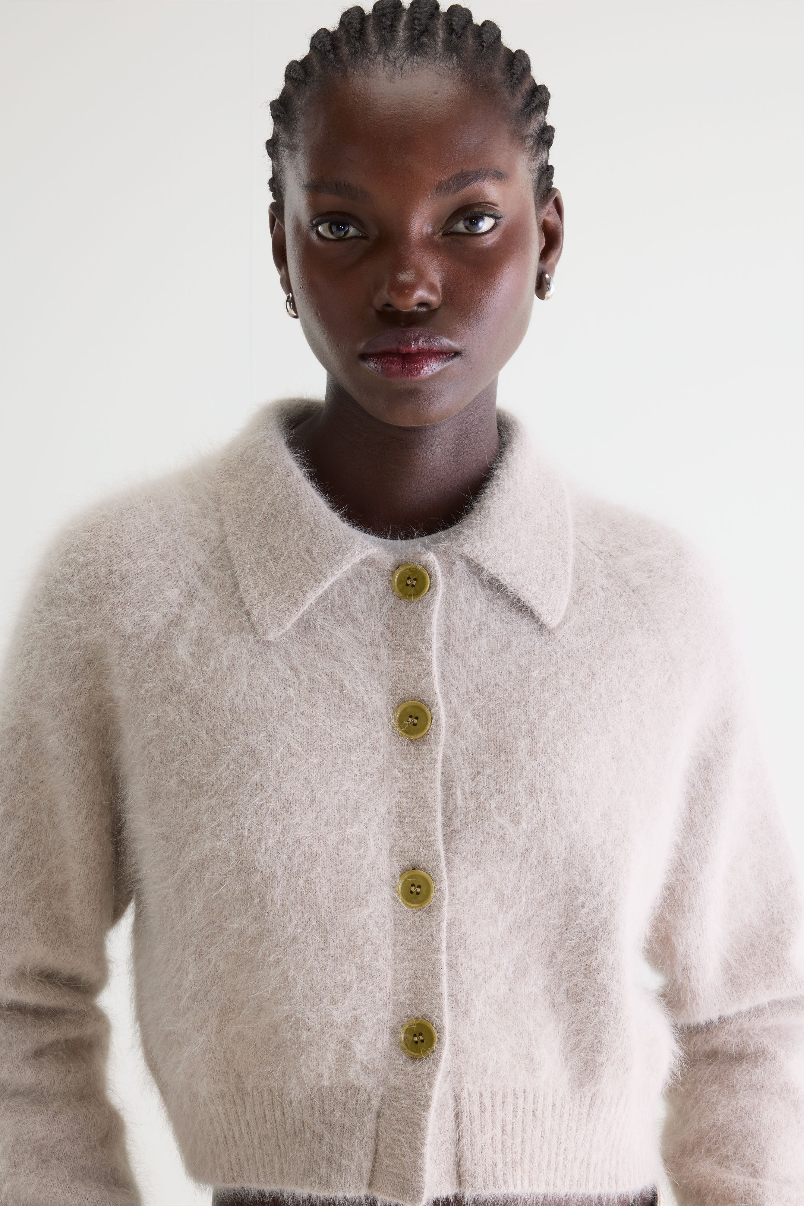 Cardigan en angora Datco (261 / W / LIGHT GREY)