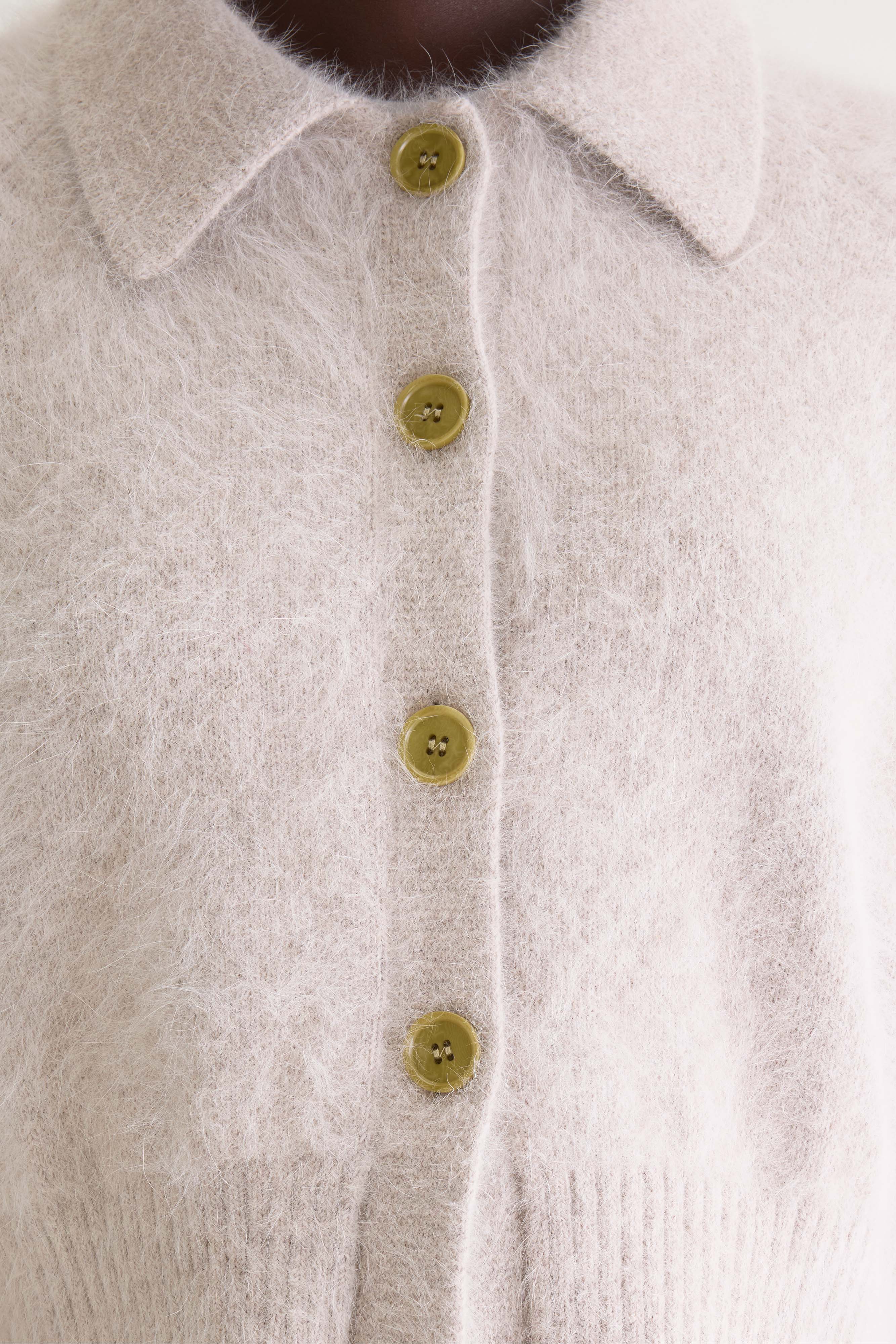 Cardigan en angora Datco (261 / W / LIGHT GREY)