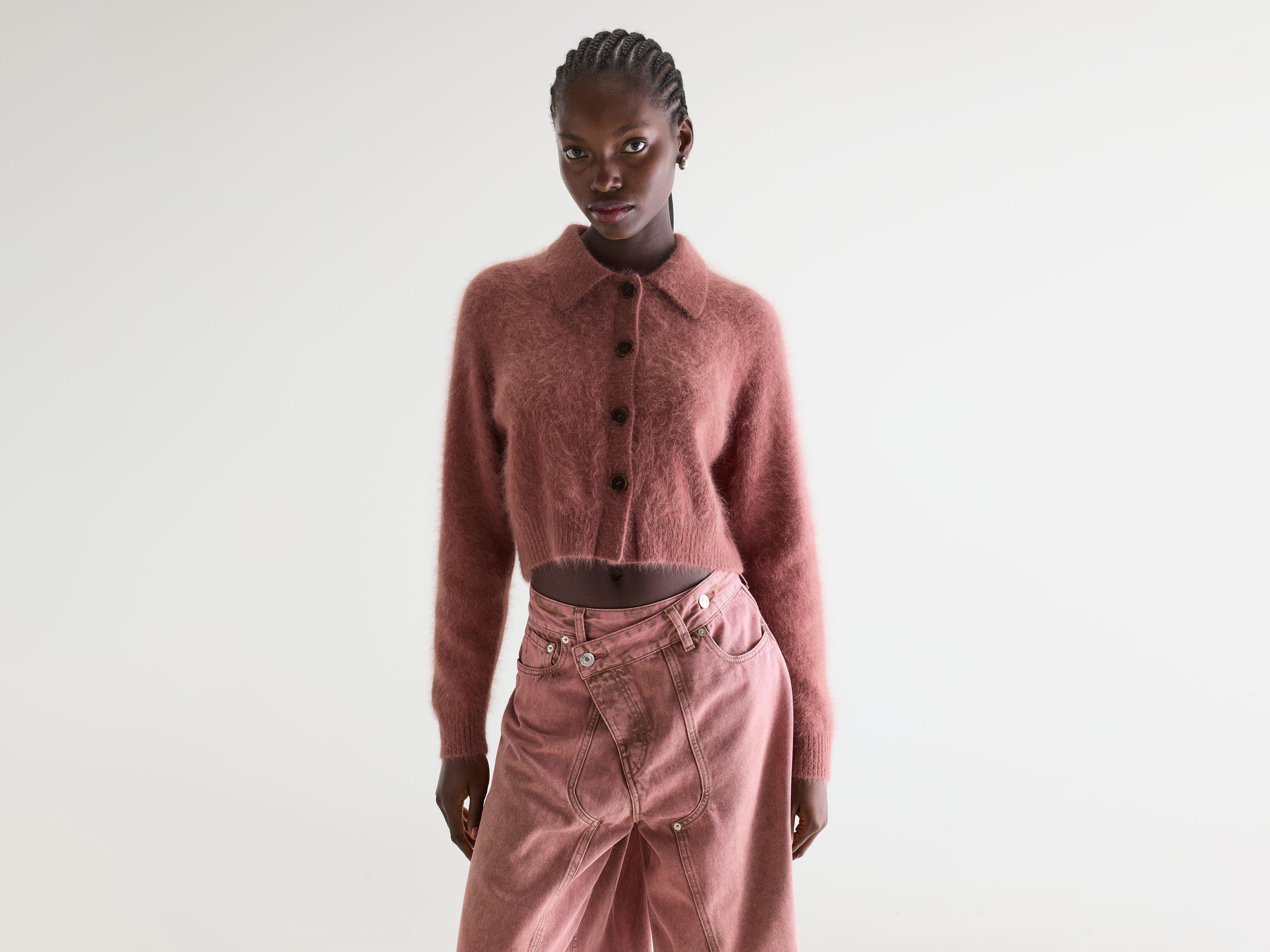 Datco angora-blend cardigan (261 / W / MAHOGANY)