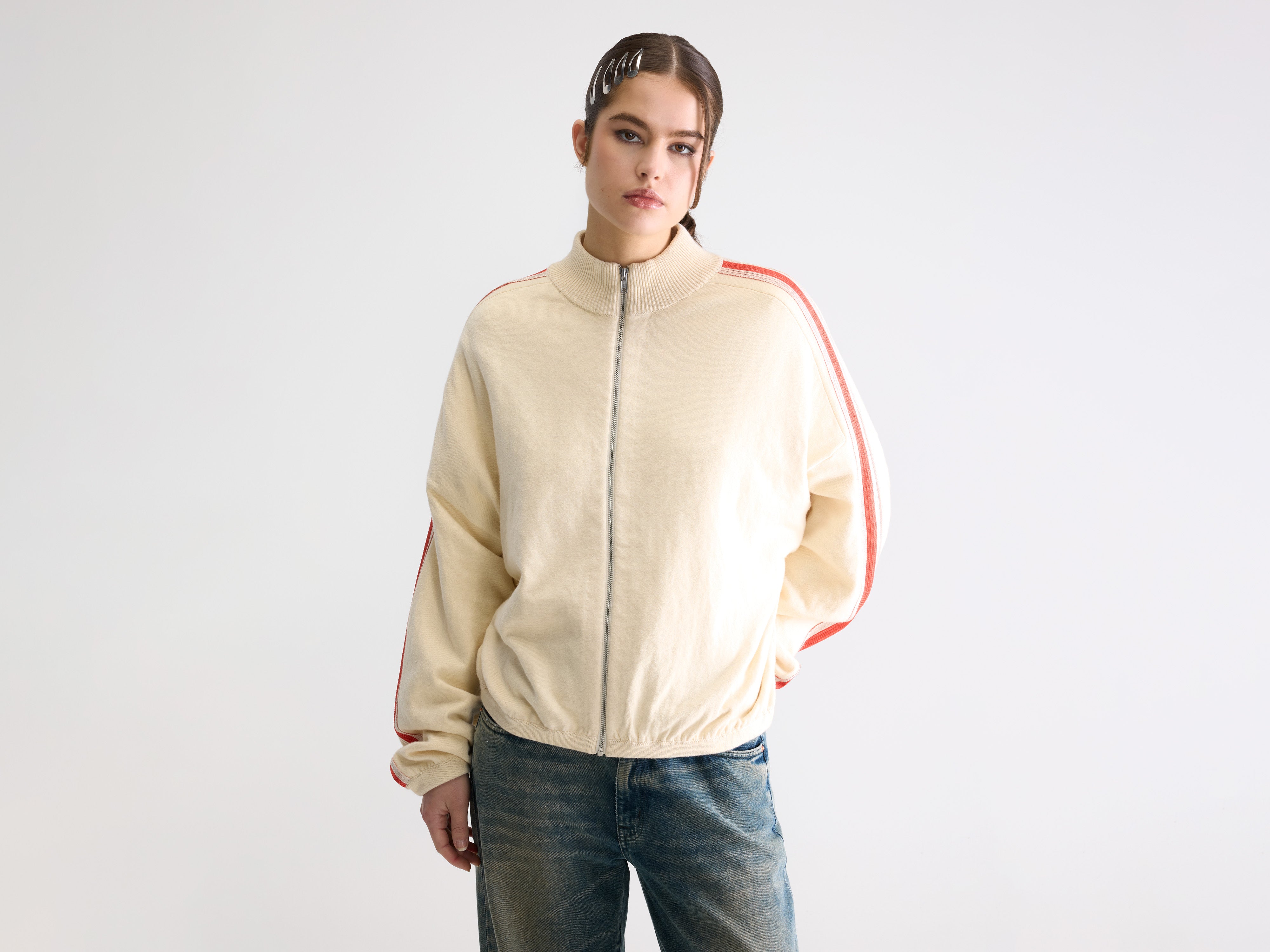 Gerta cardigan met ritssluiting (261 / W / MILKY WAY)