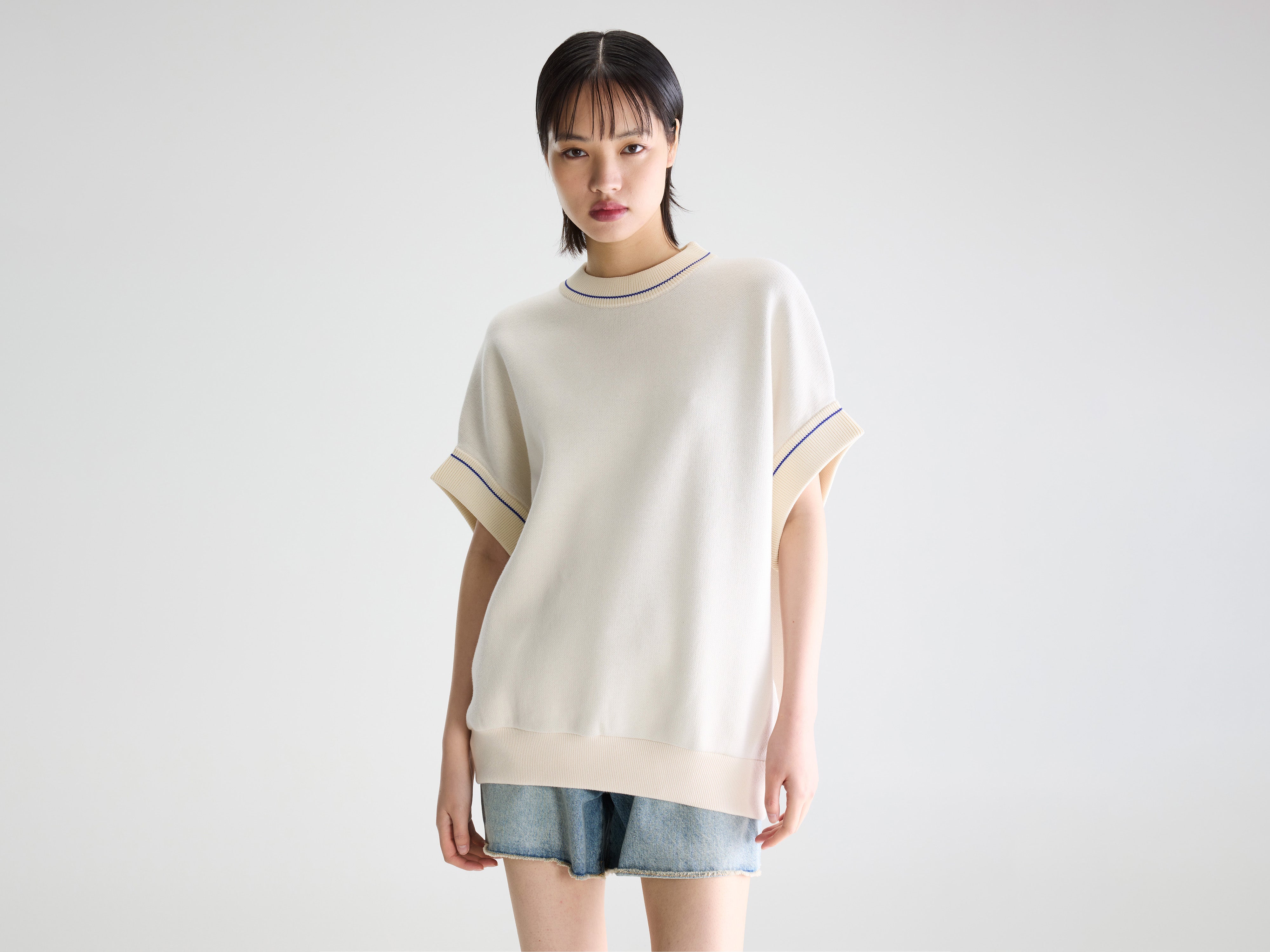 Angen sleeveless sweater (261 / W / MILKY WAY)