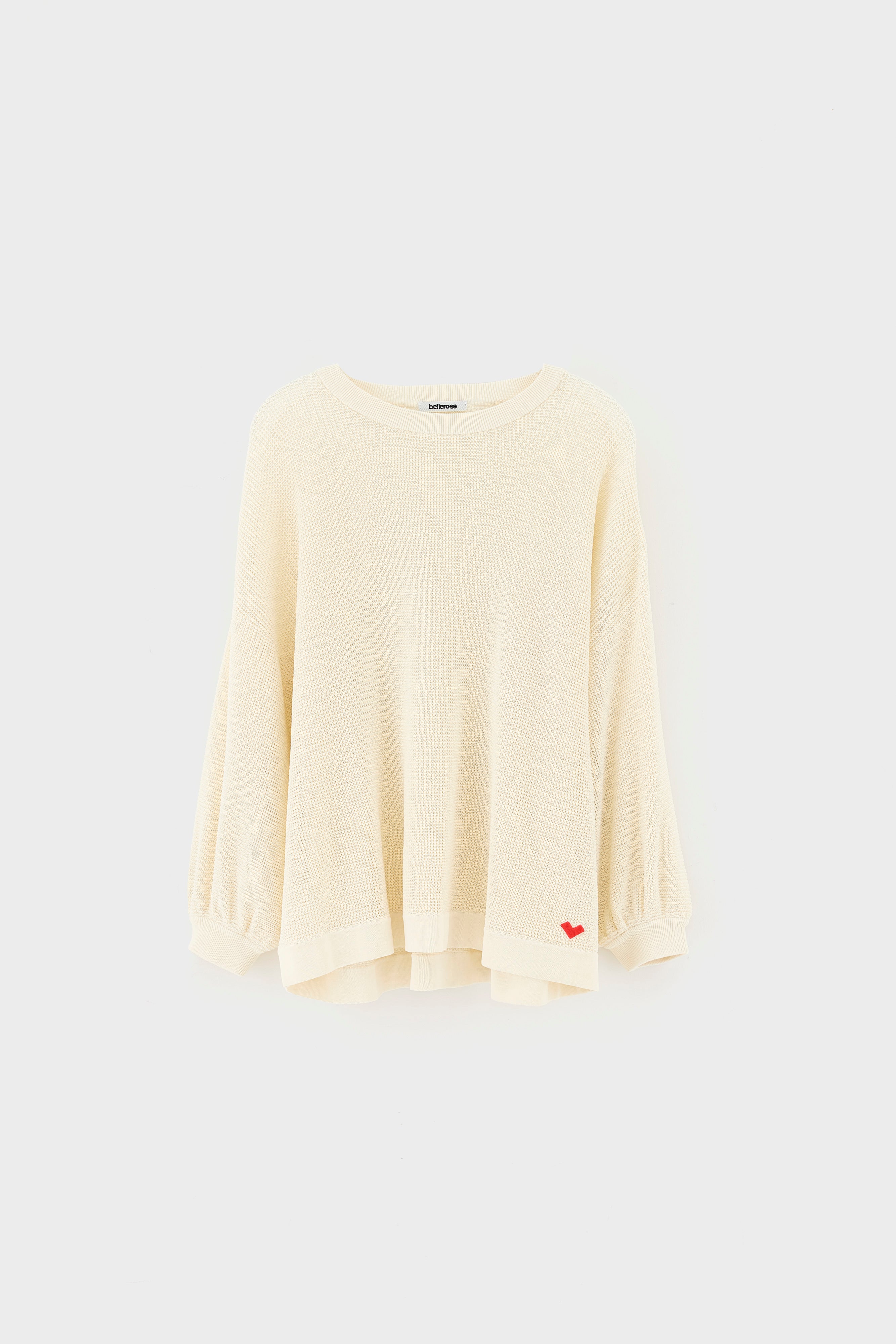 Alie sheer knit sweater (261 / W / WHISPER)