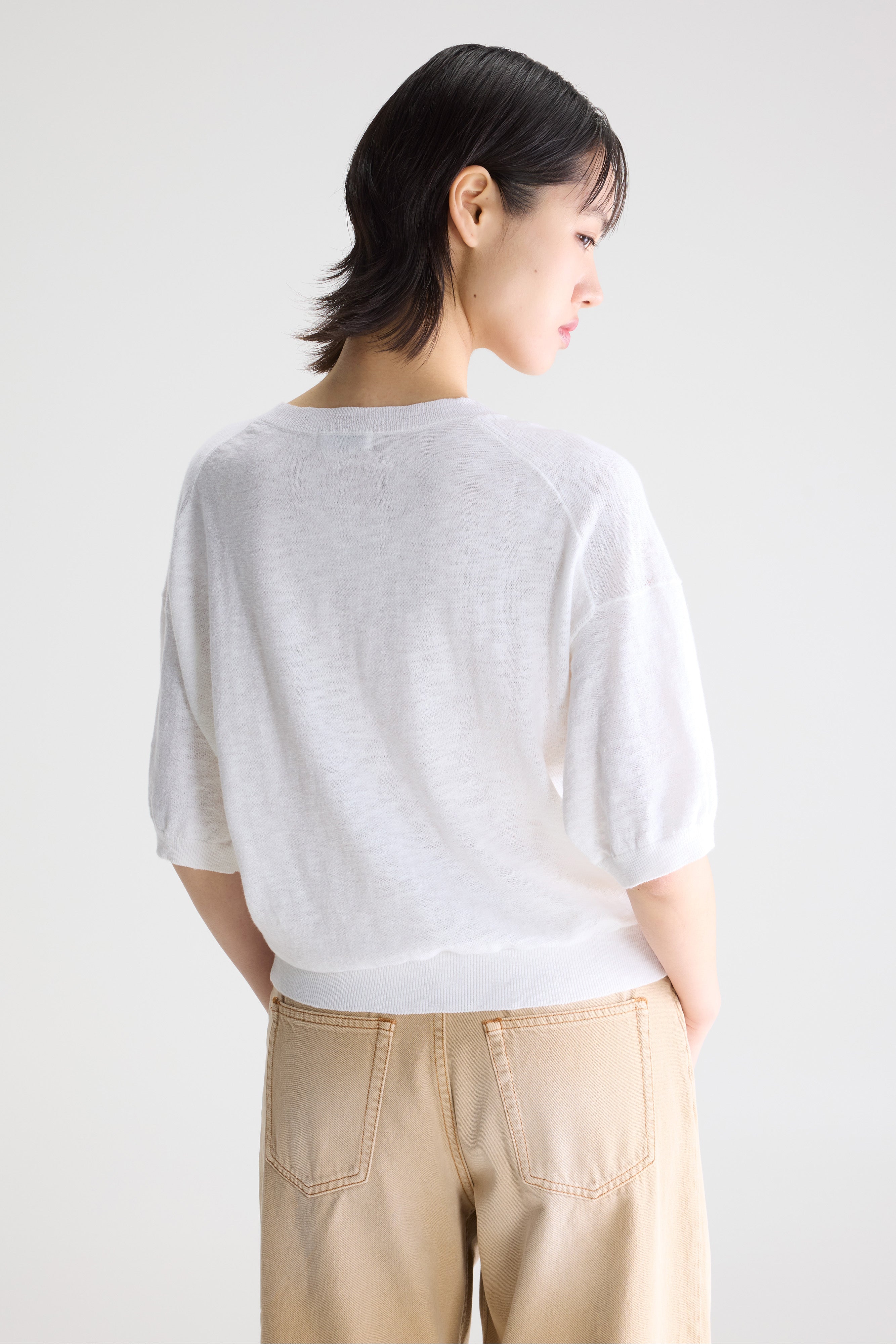 Dadif v-neck sweater (261 / W / WHITE)