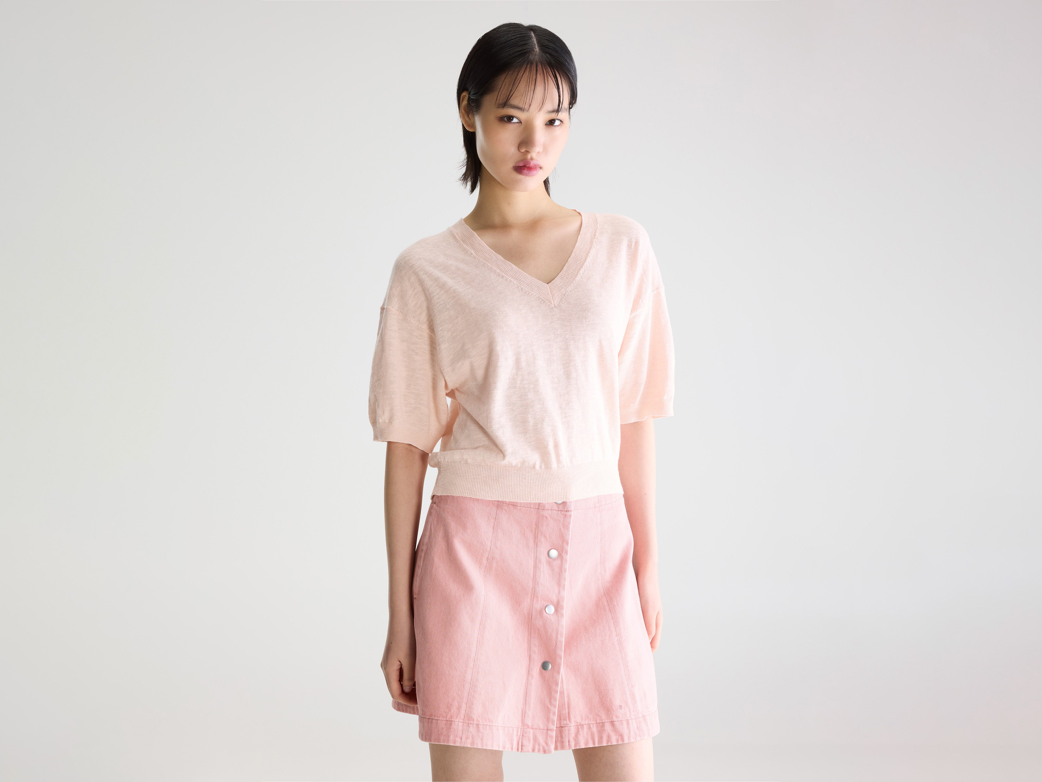 Dadif v-neck sweater (261 / W / BABE)