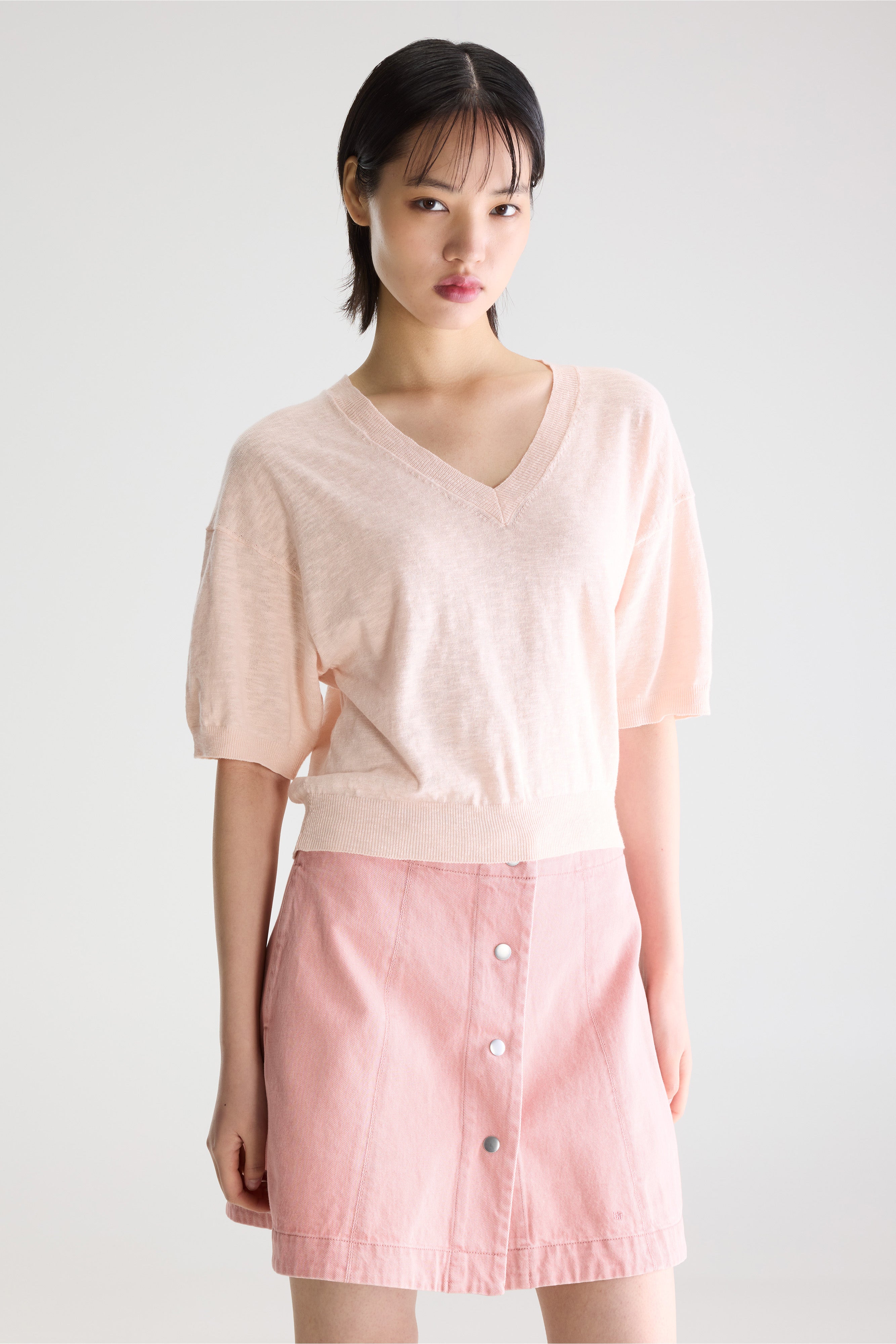 Dadif v-neck sweater (261 / W / BABE)