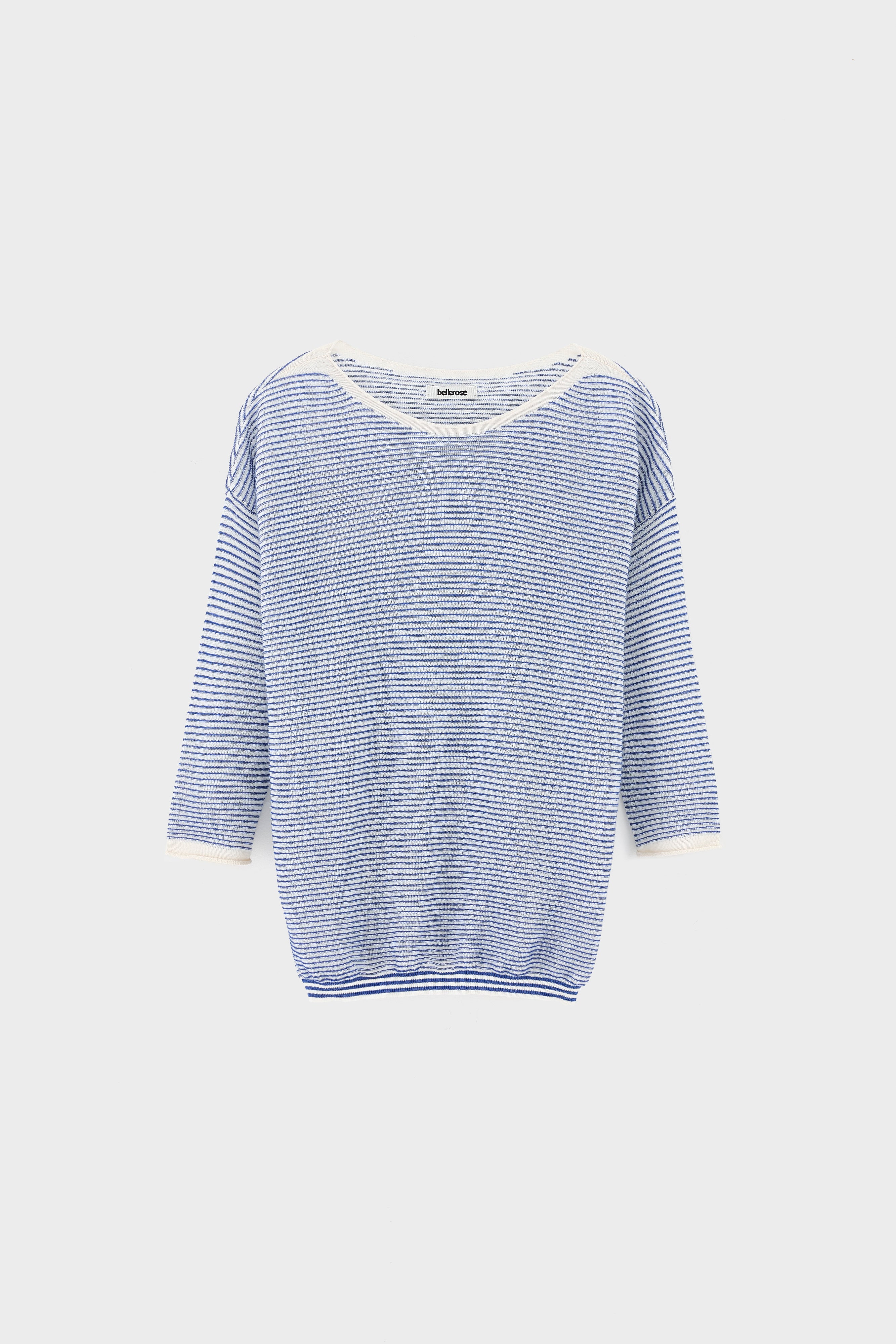 Neep boat-neck sweater (261 / W / STRIPE A)