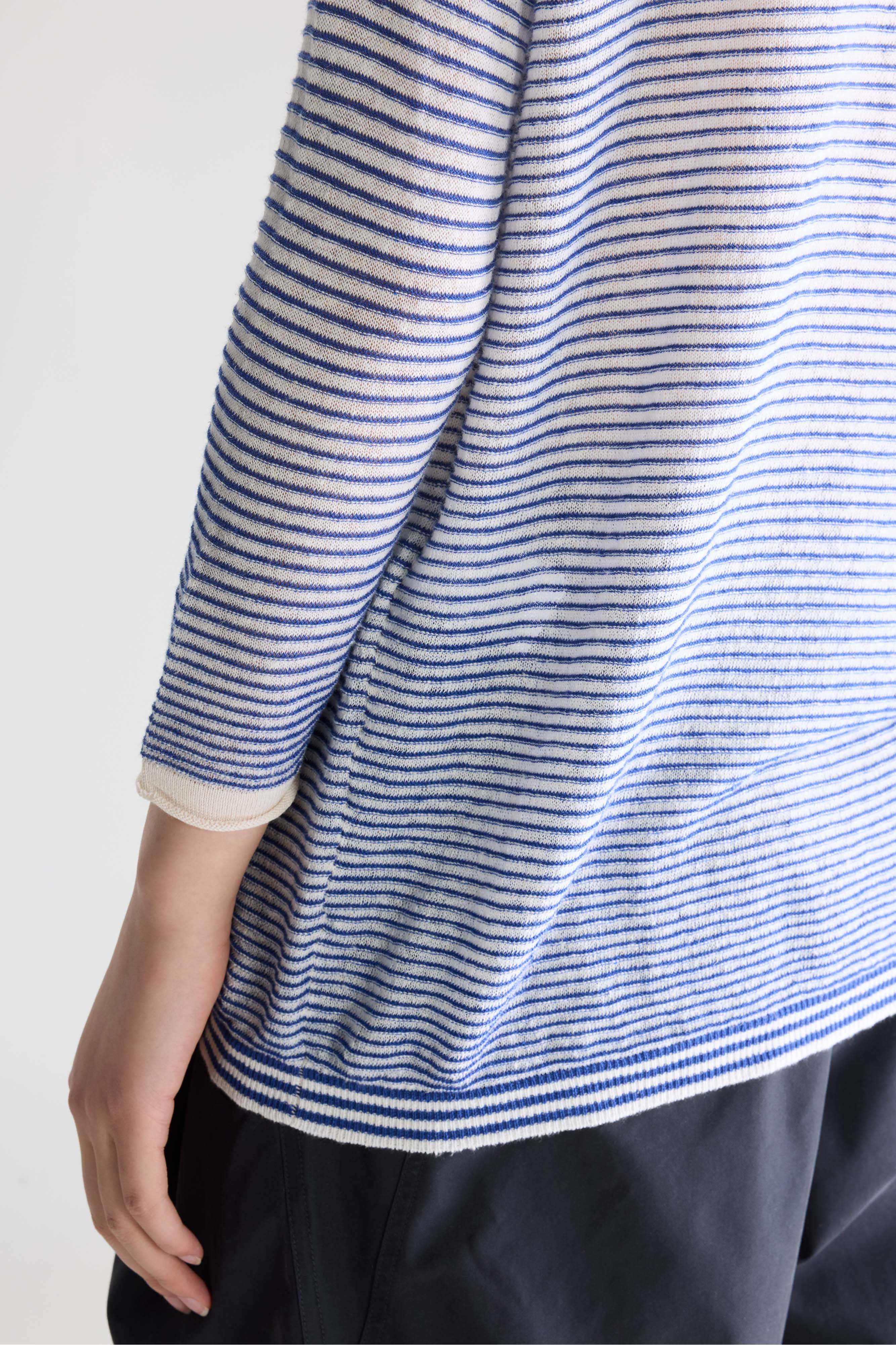 Neep boat-neck sweater (261 / W / STRIPE A)