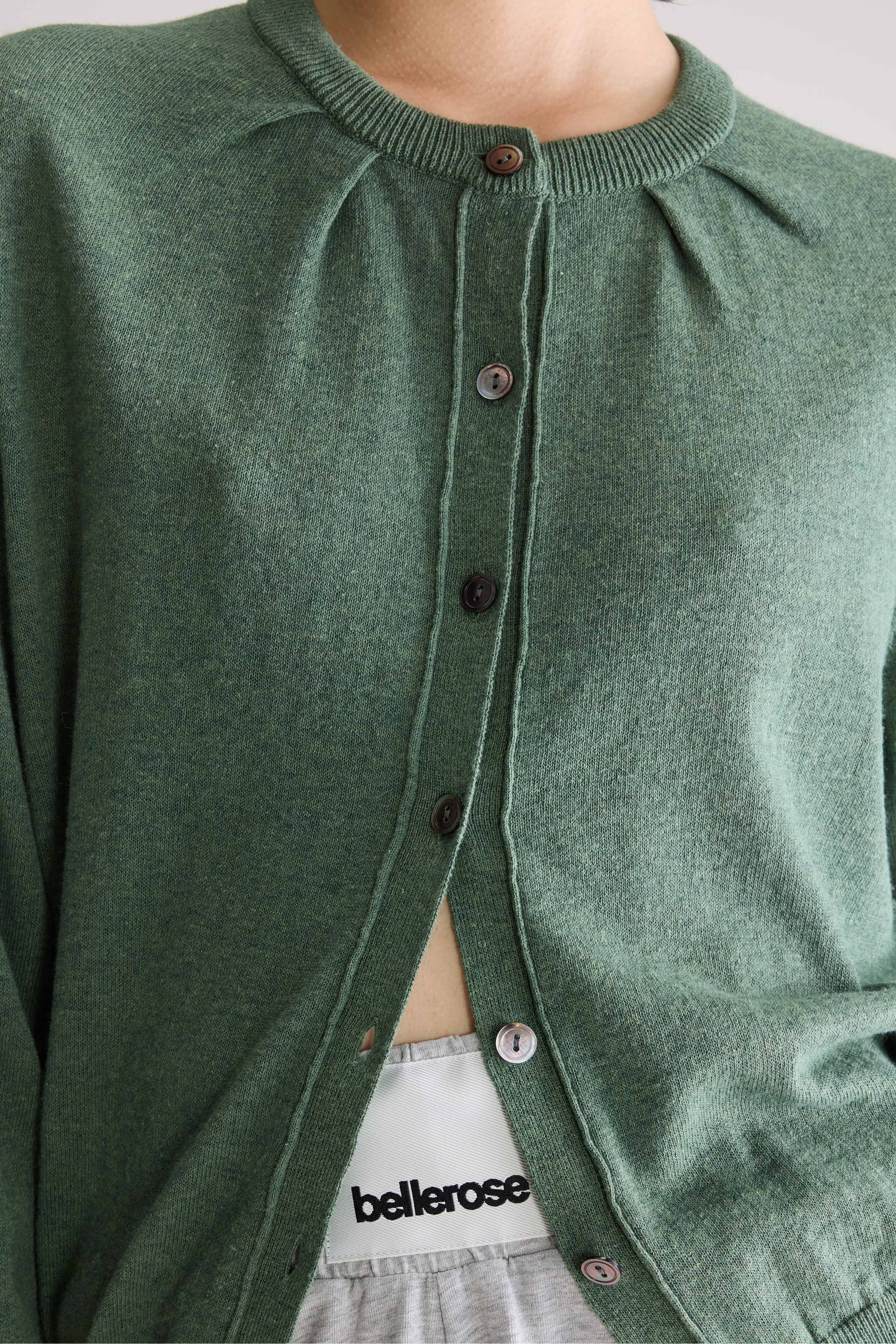 North crewneck cardigan (261 / W / THYME)