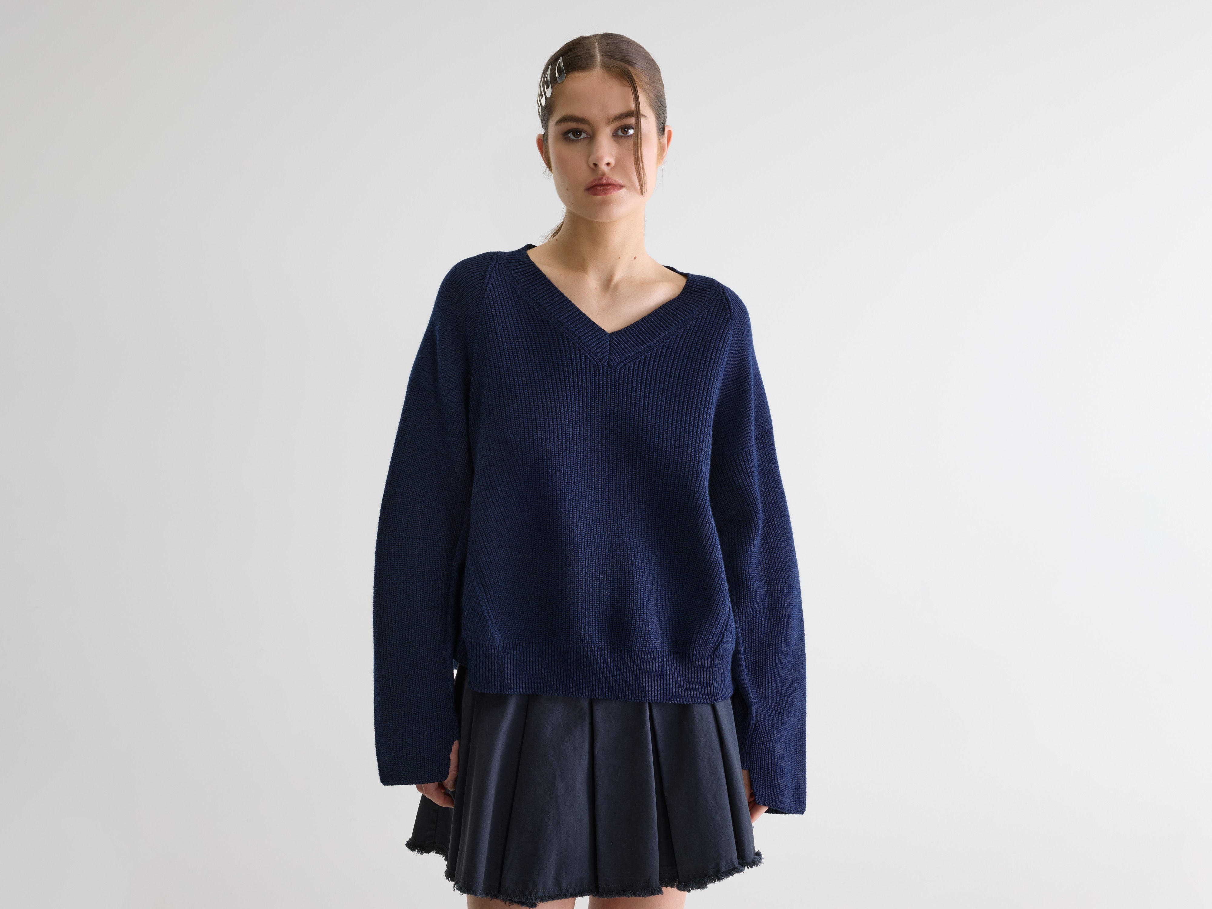 Aoth cropped sweater (261 / W / NAVY)