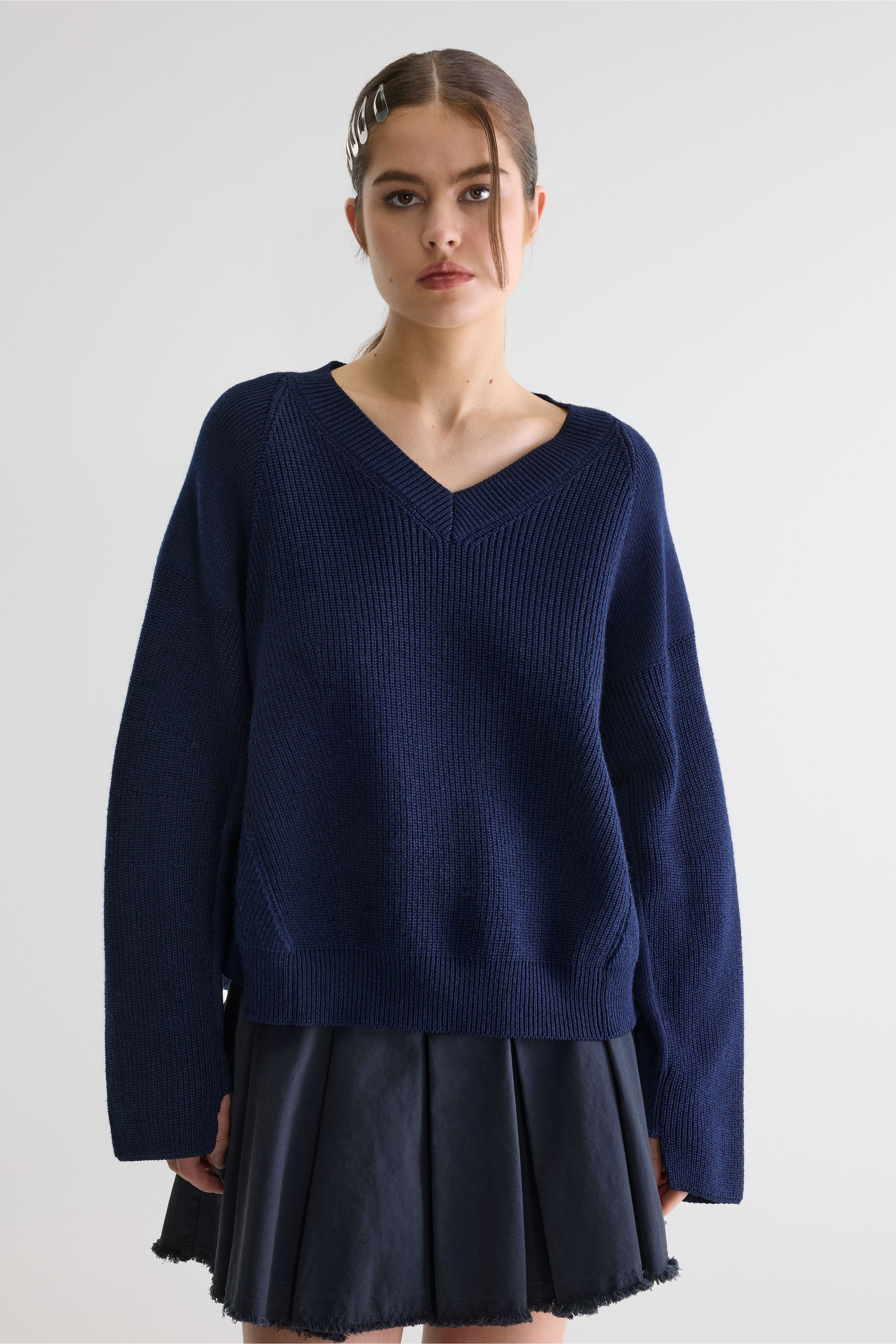 Aoth cropped sweater (261 / W / NAVY)