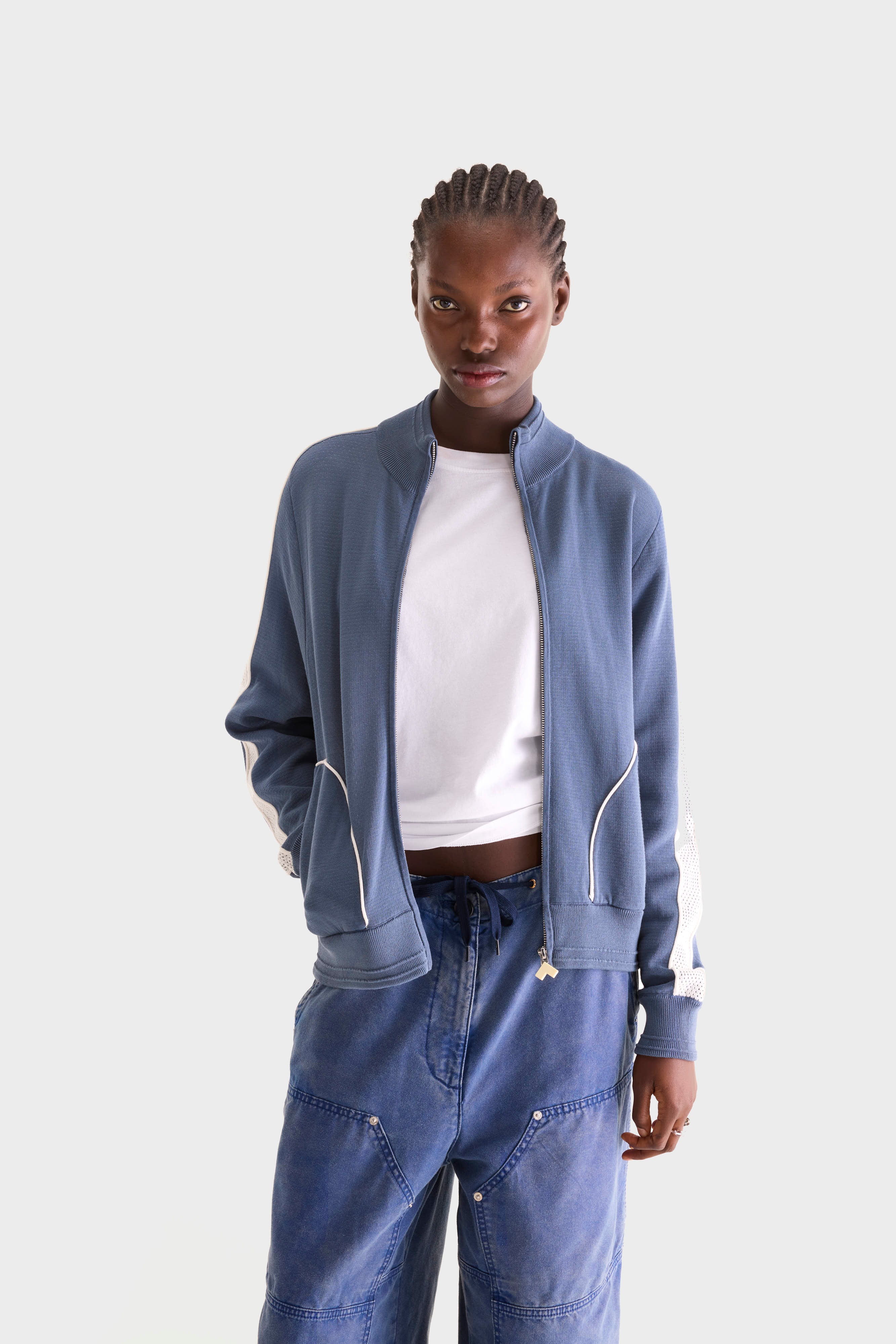 Dasy zip-up sweatshirt (261 / W / STORM)