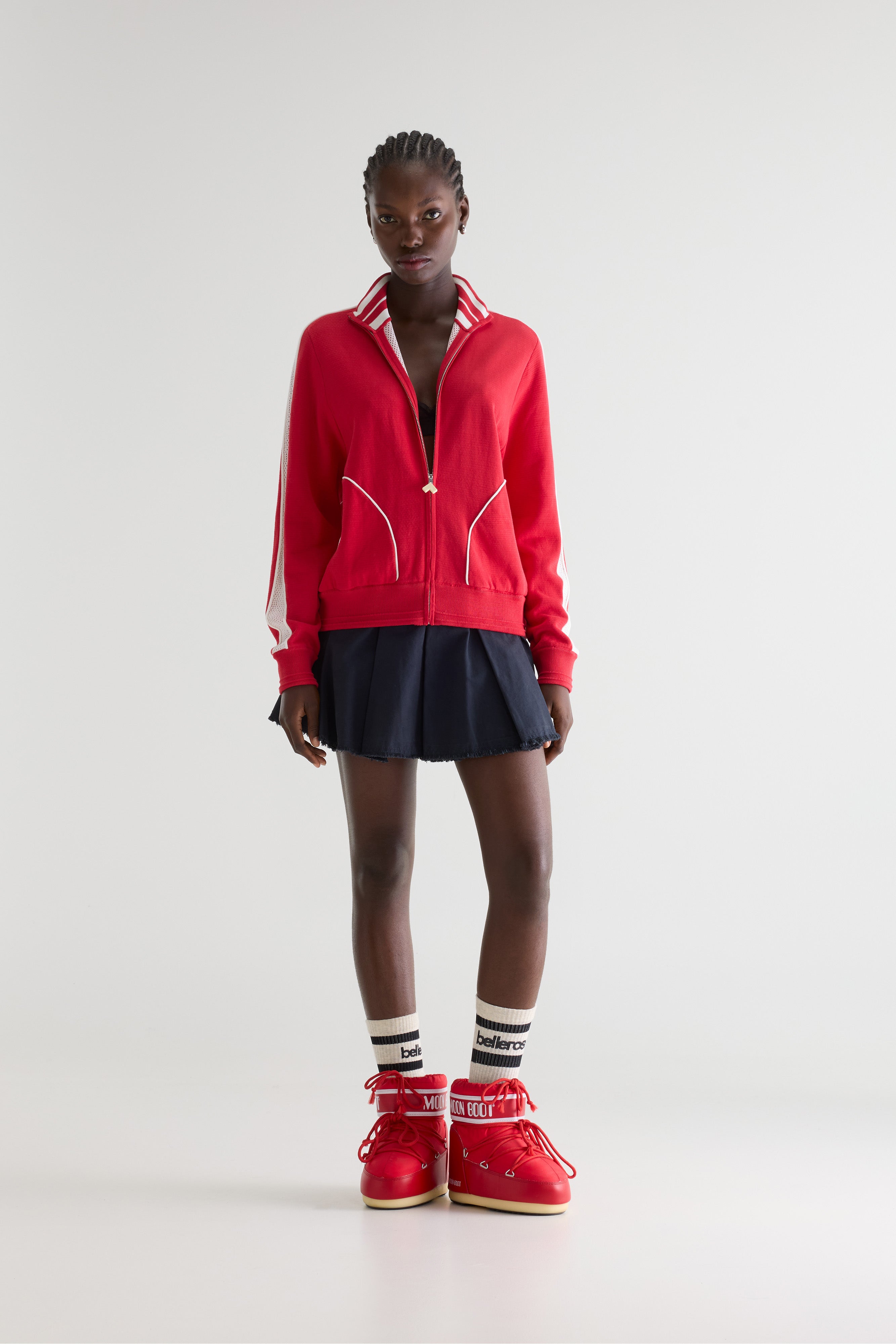 Dasy zip-up sweatshirt (261 / W / MASSAI RED)