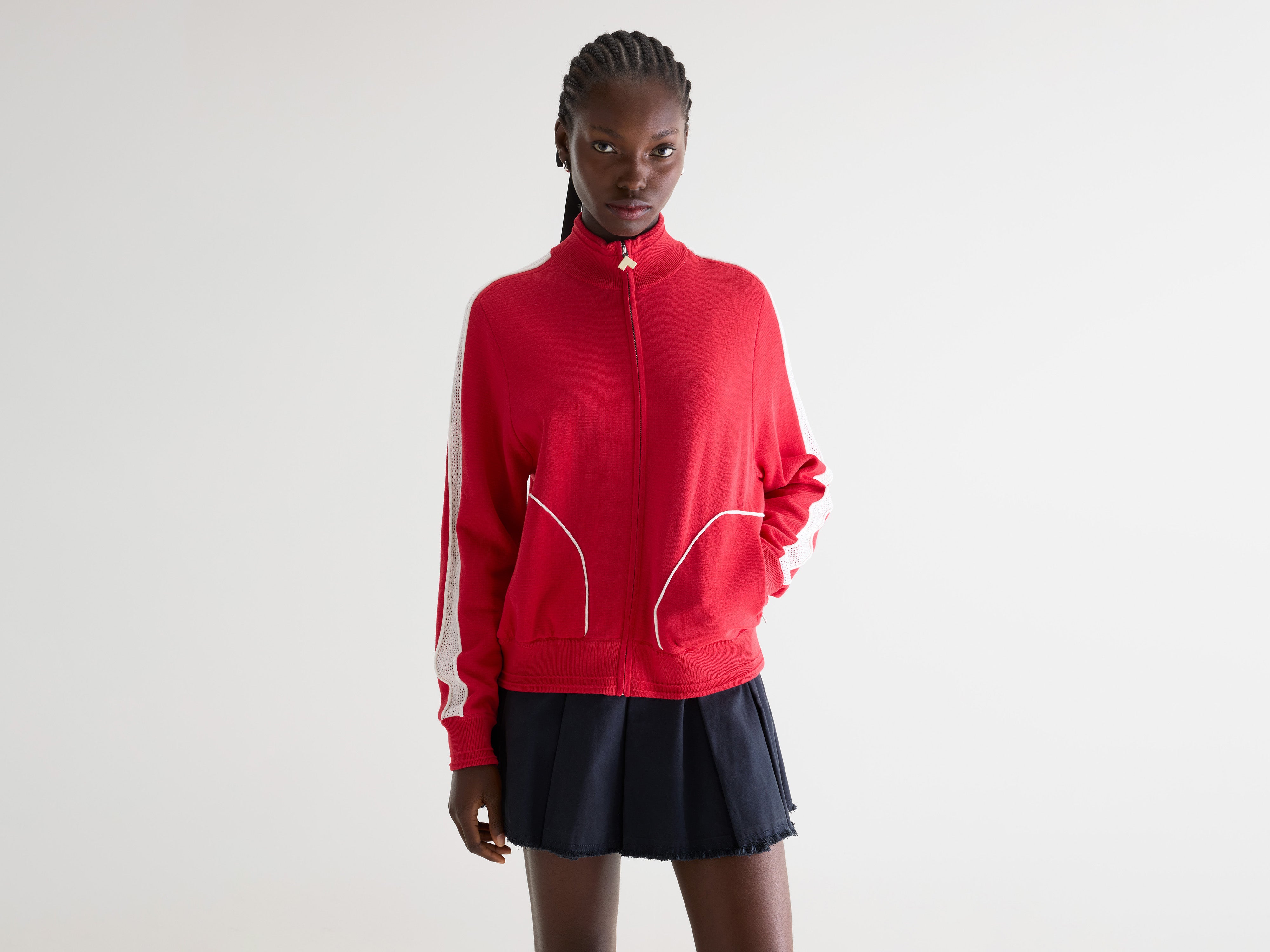 Dasy zip-up sweatshirt (261 / W / MASSAI RED)