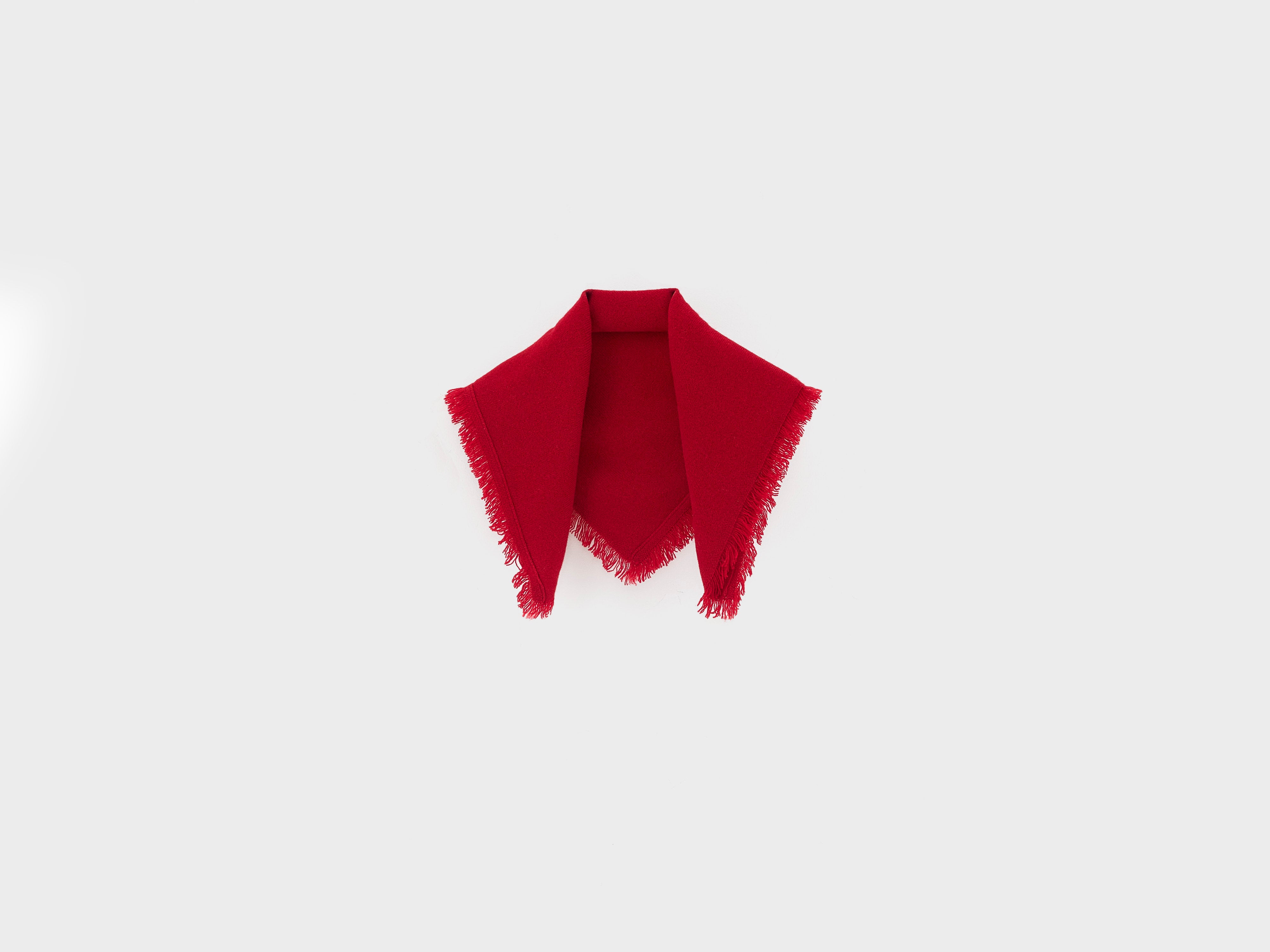 Soncol square scarf (262 / W / CRANBERRY)