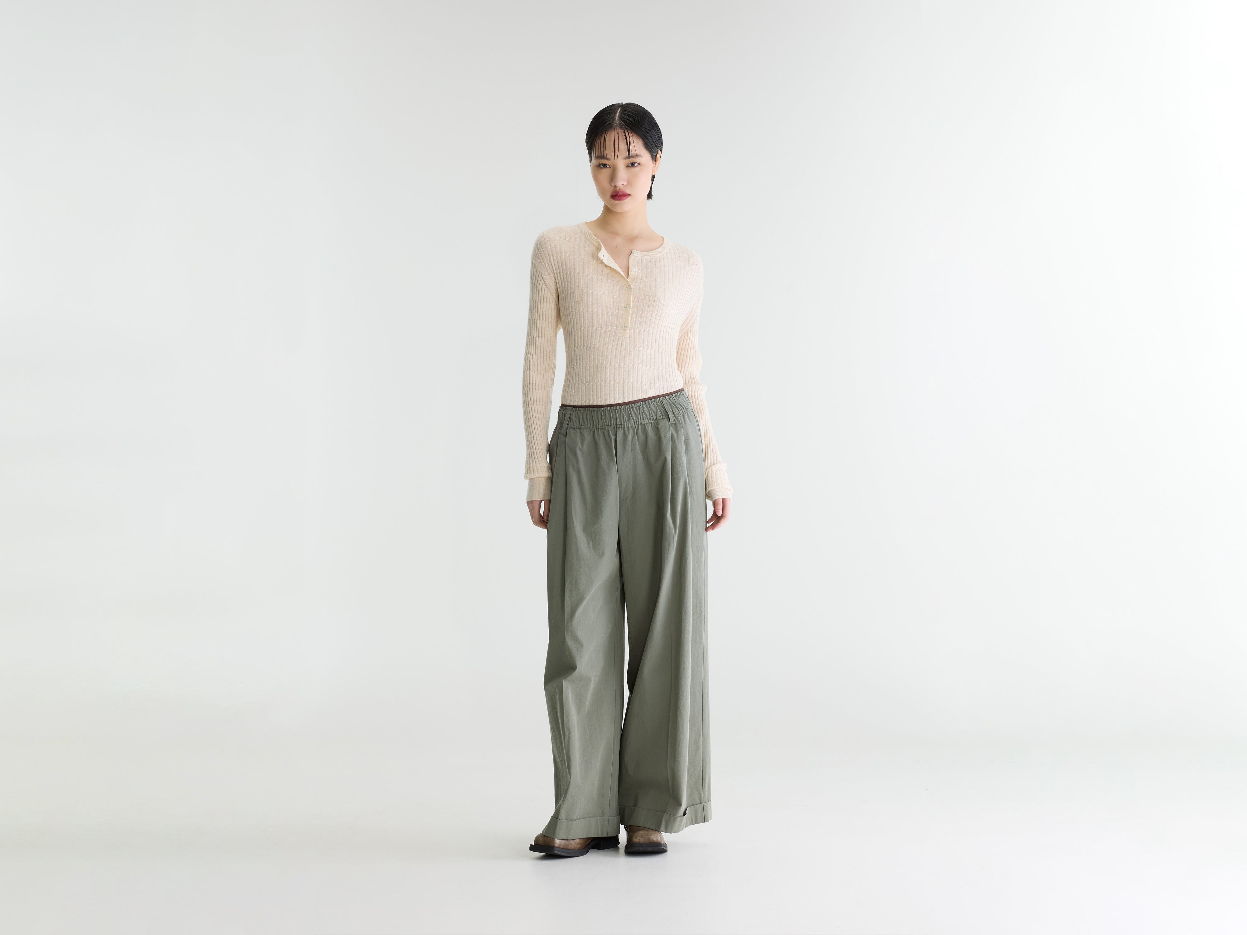 Jasha wide trousers (262 / W / OXYD GREY)