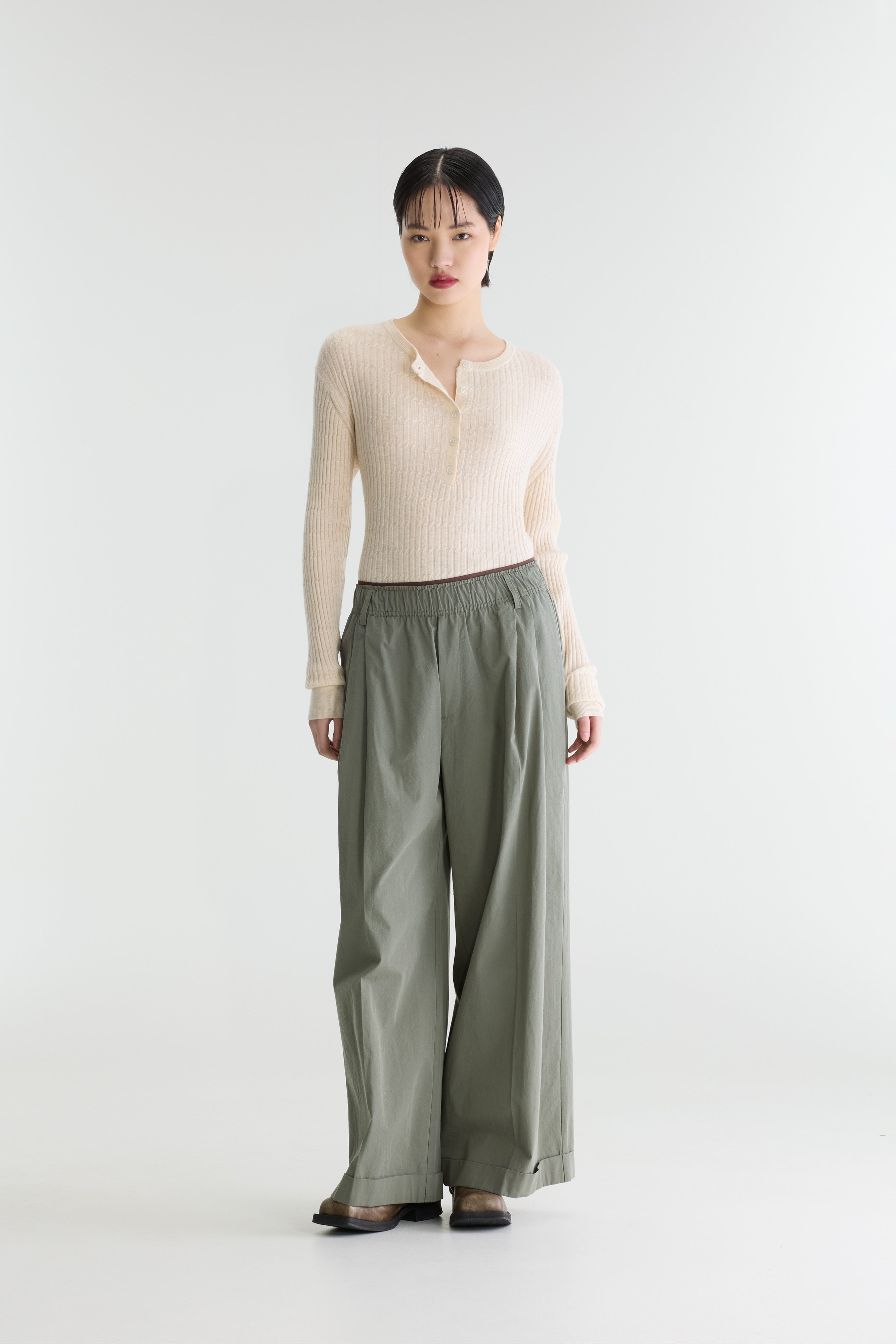 Jasha wide trousers (262 / W / OXYD GREY)