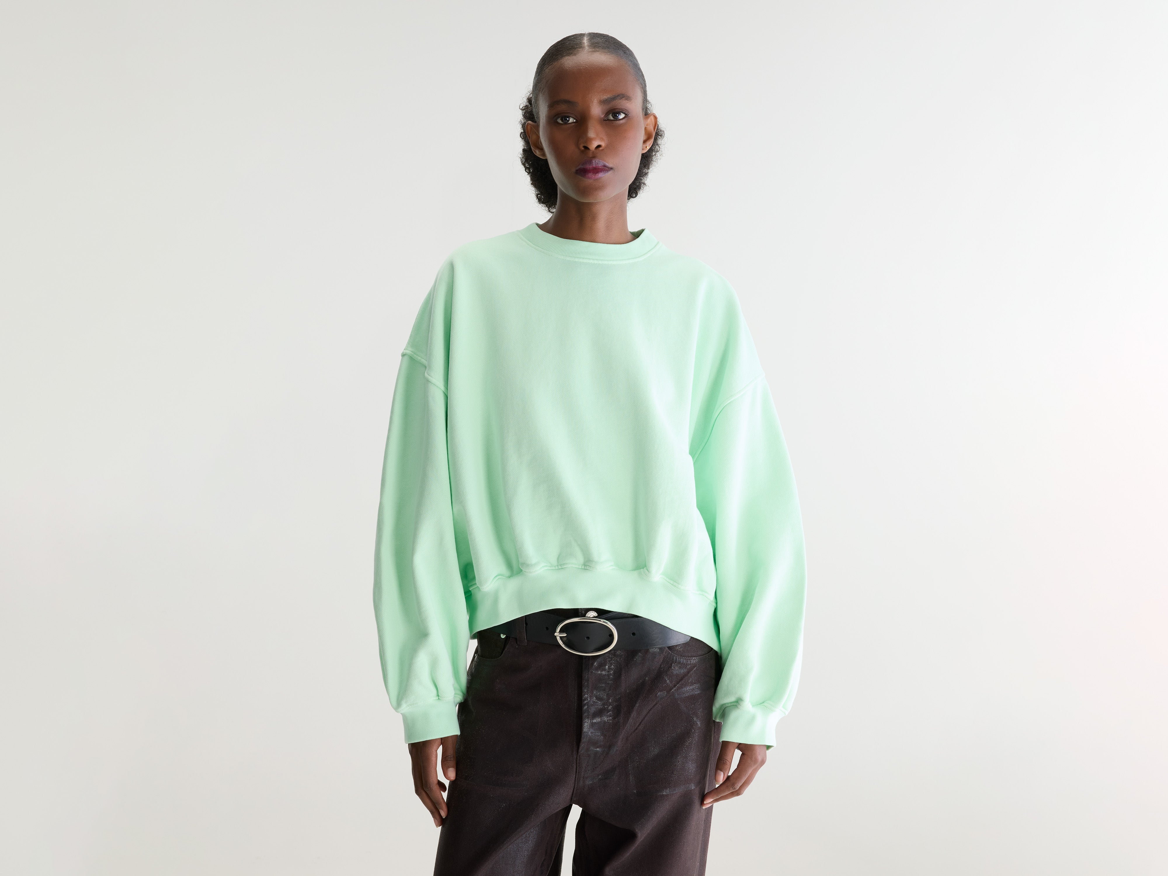 Fancy cropped crewneck sweatshirt (262 / W / VEGAS)