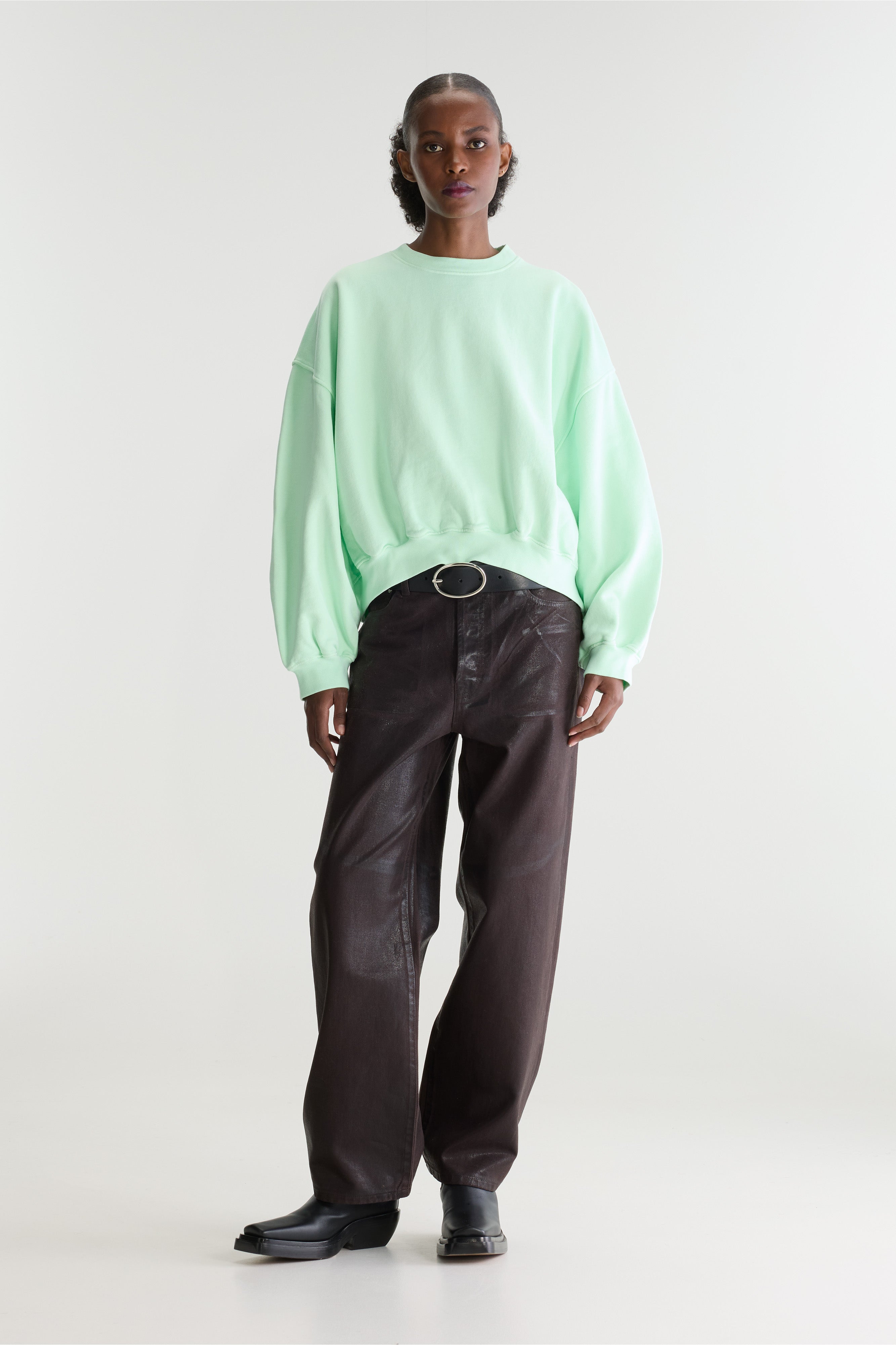 Fancy cropped crewneck sweatshirt (262 / W / VEGAS)
