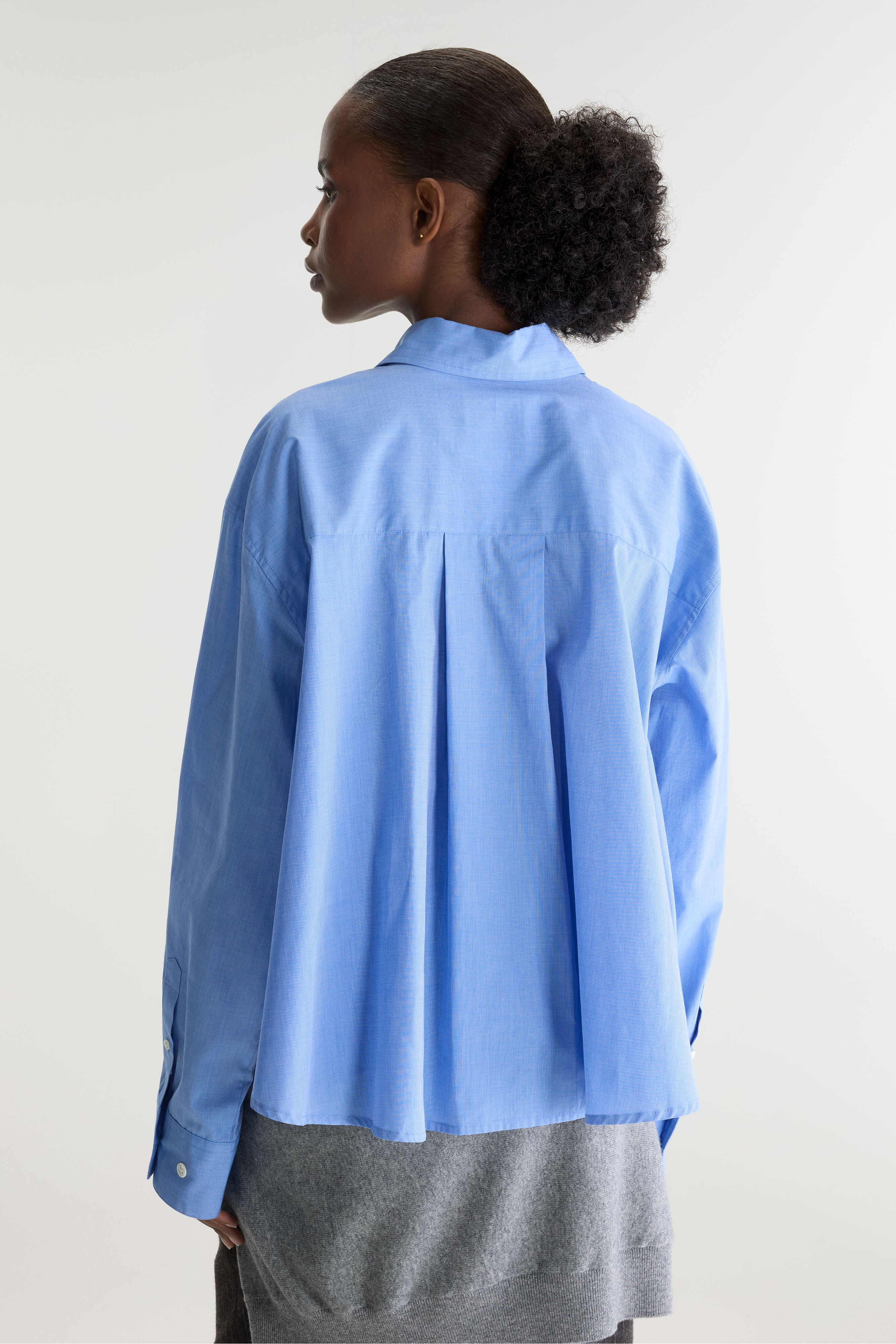 Java poplin shirt (262 / W / BLUE SHIRT)