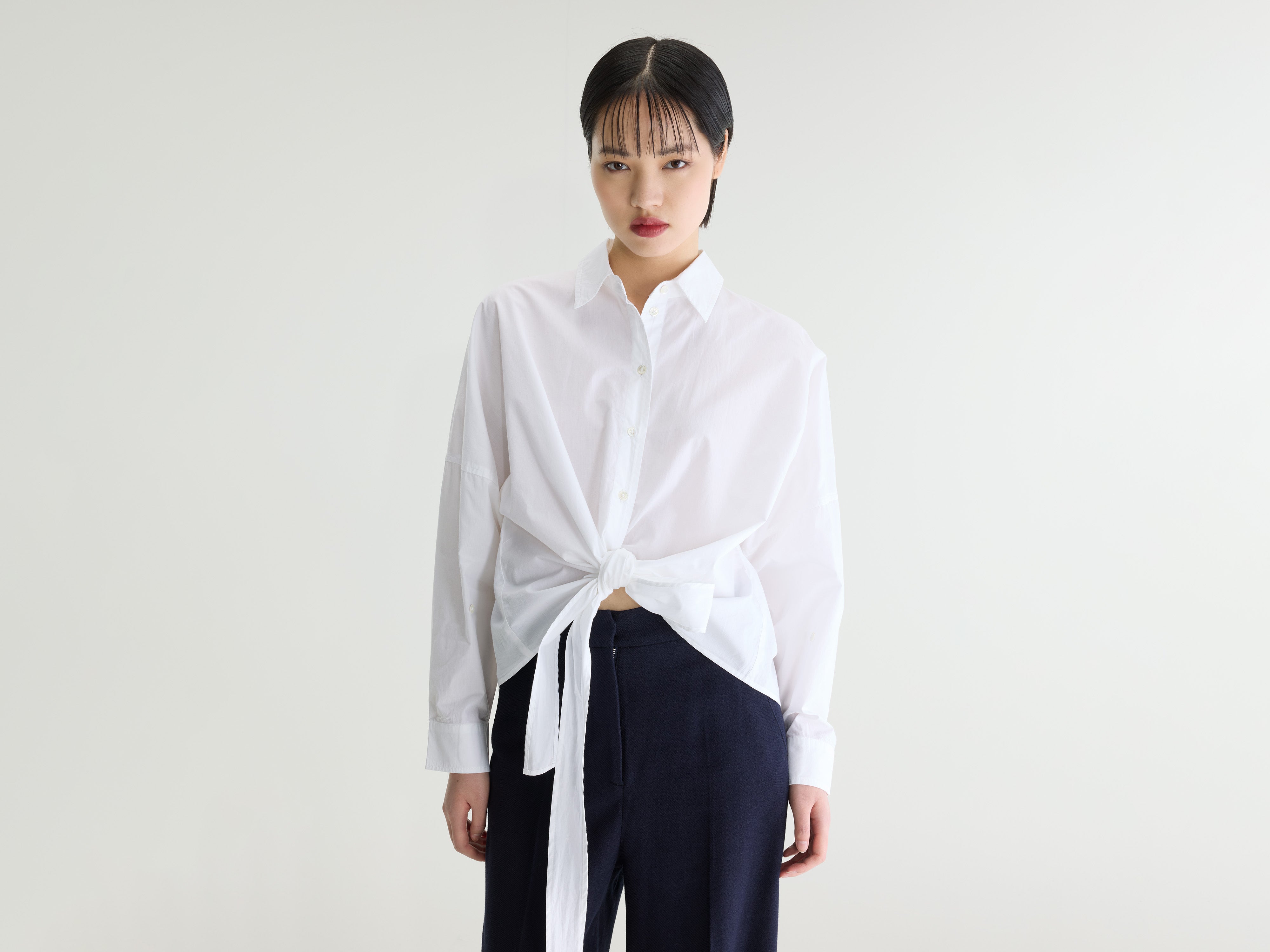 Candice popline shirt (262 / W / WHITE)