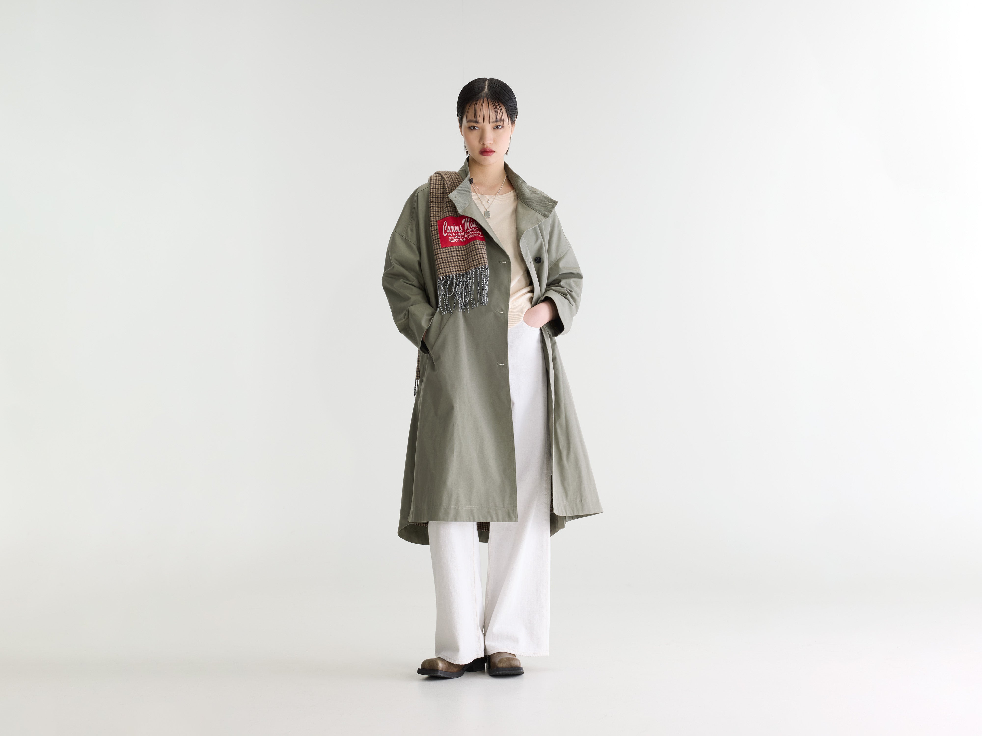 Juttac trench coat (262 / W / METAL GREEN)