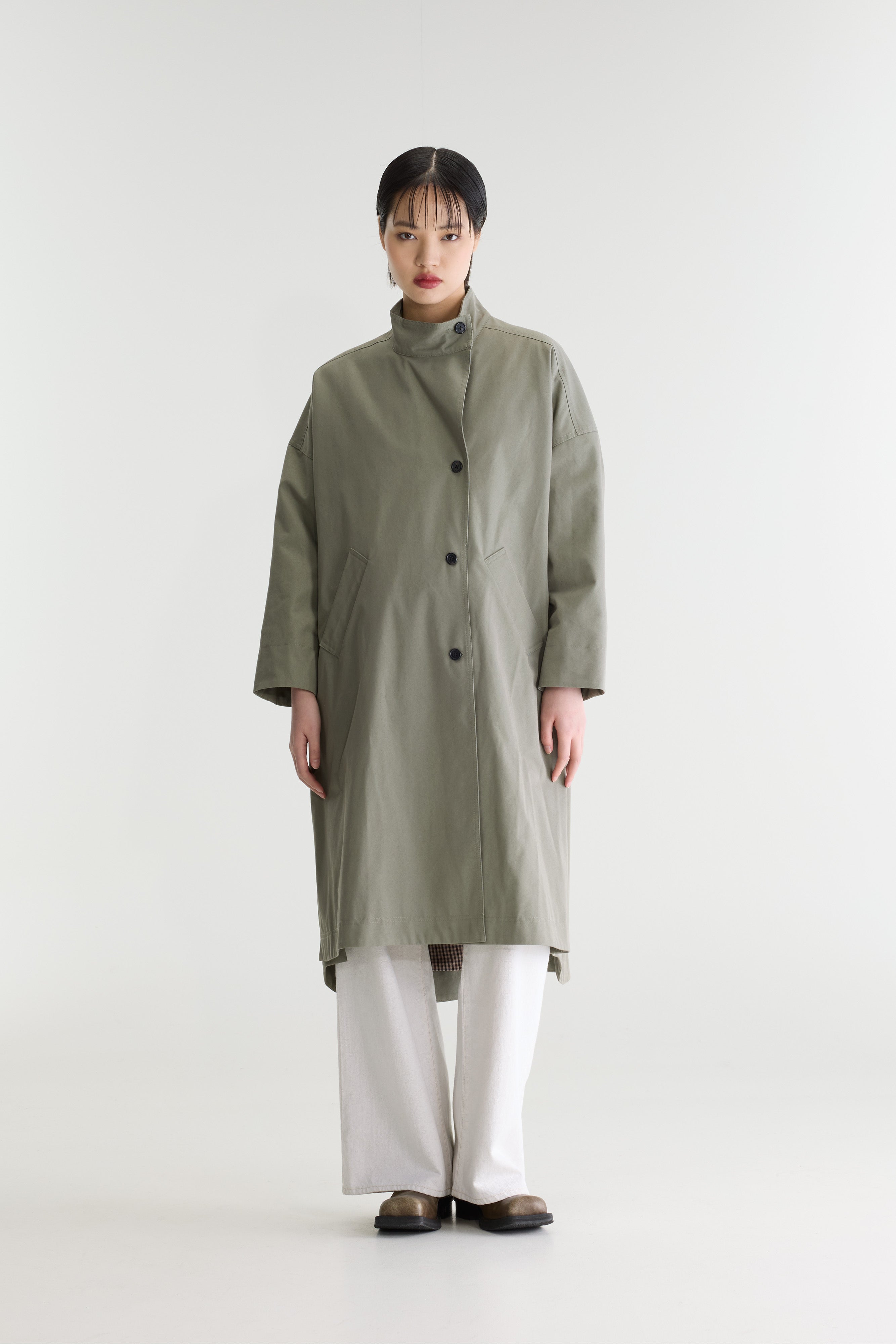Juttac trench coat (262 / W / METAL GREEN)