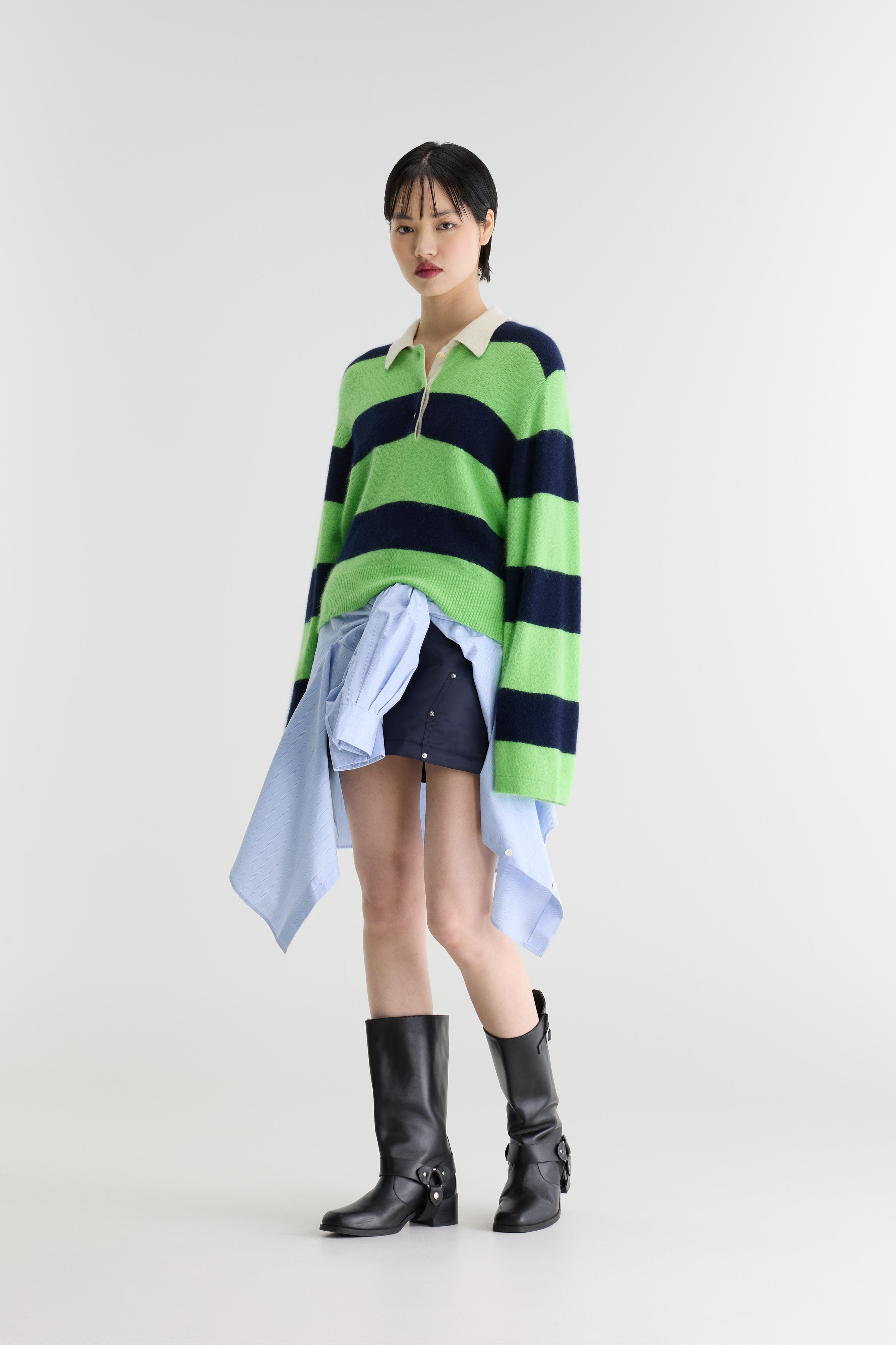Dusto gestreepte polotrui (262 / W / STRIPE A)
