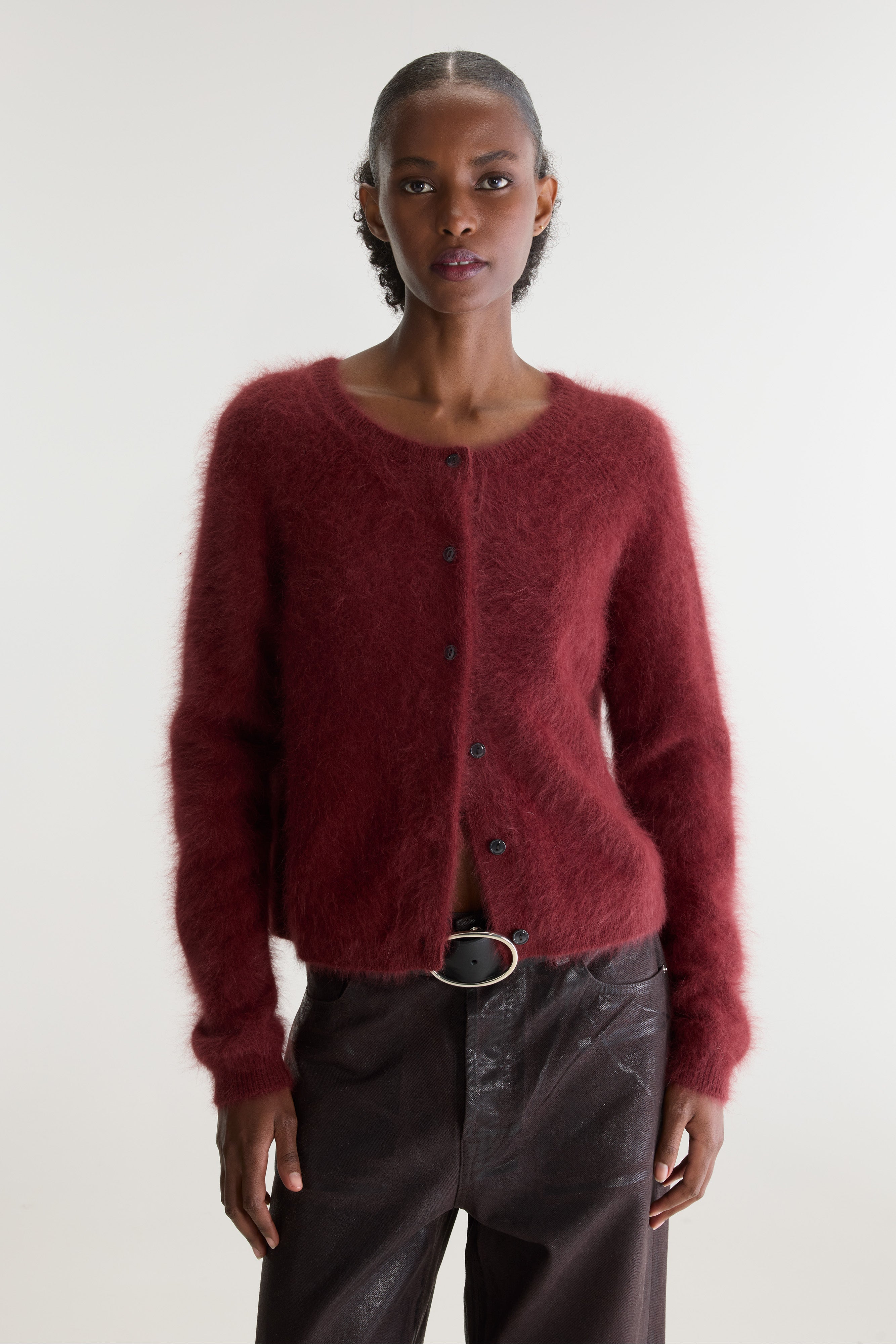 Cardigan en angora Datair (262 / W / GRENAT)