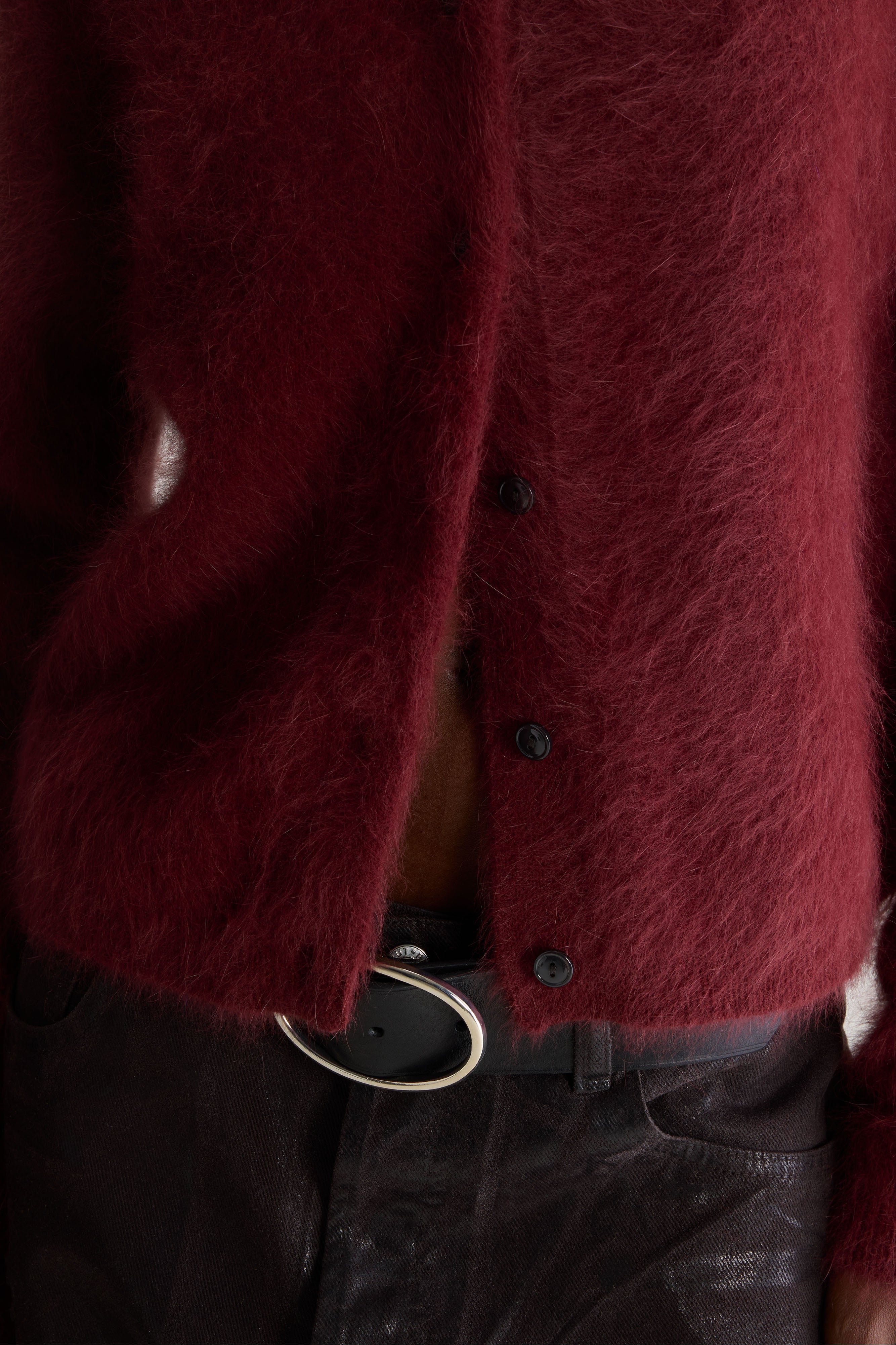 Cardigan en angora Datair (262 / W / GRENAT)