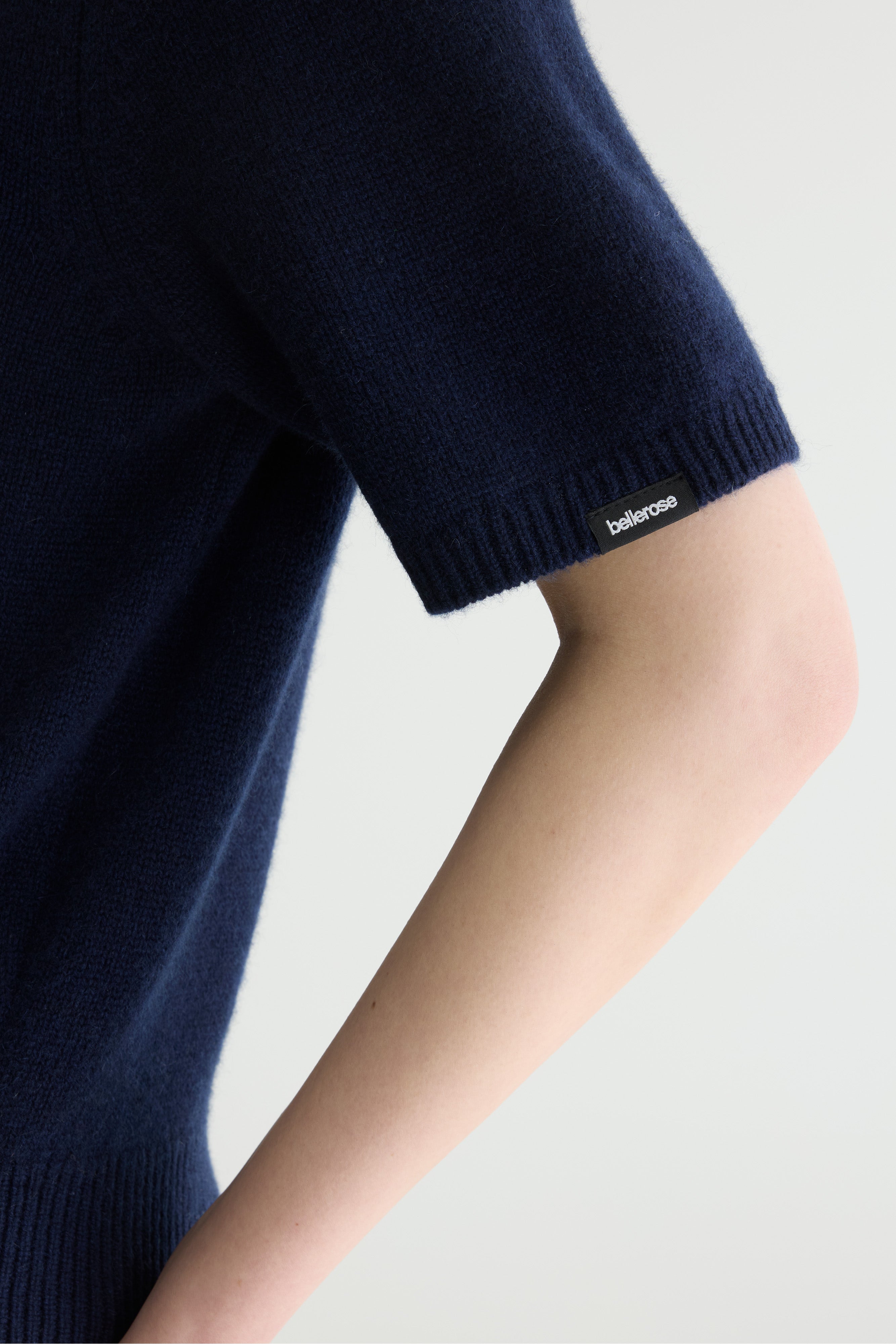 Synad kasjmieren trui met korte mouwen (262 / W / NAVY)