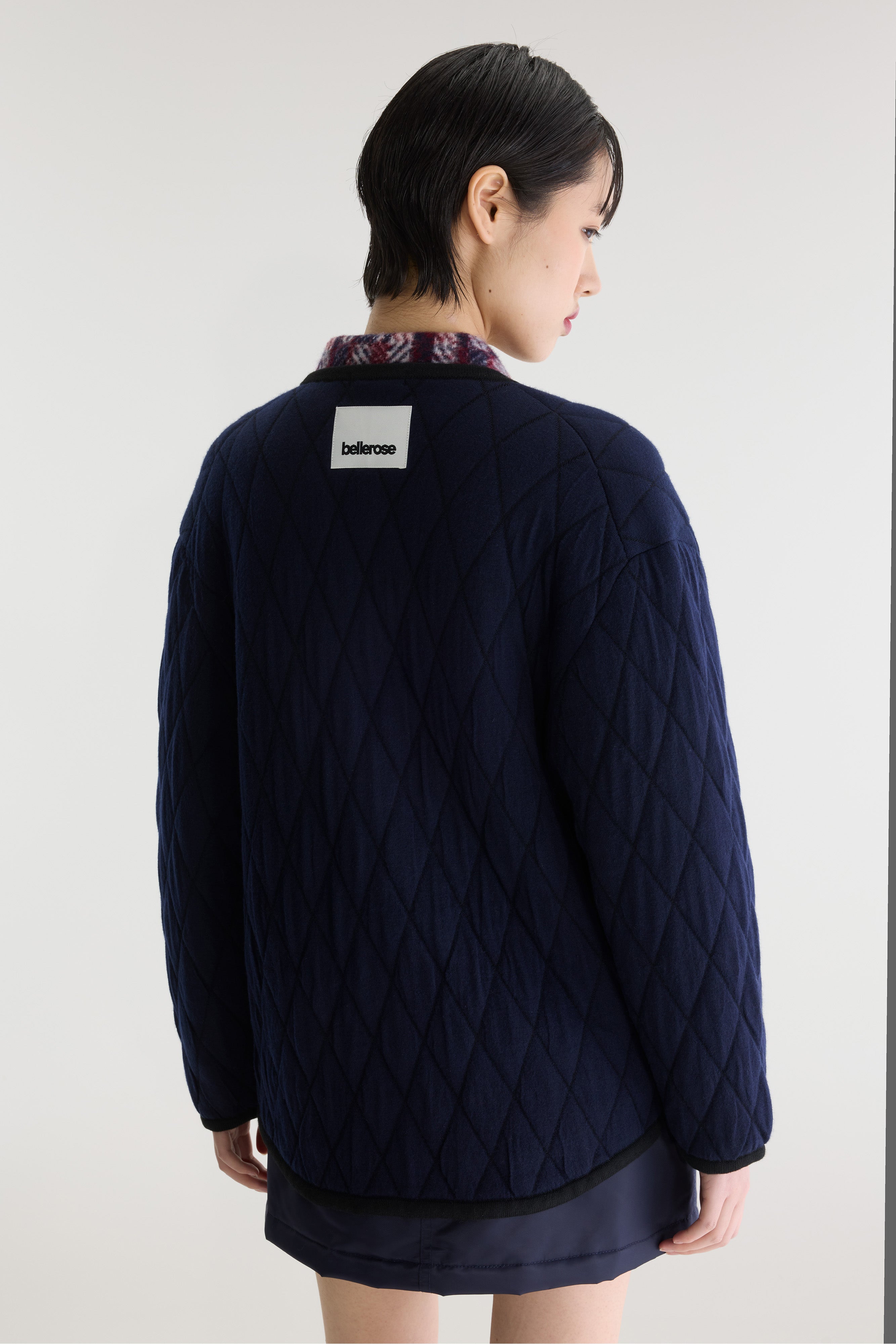 Aiga quilted cardigan (262 / W / NAVY)