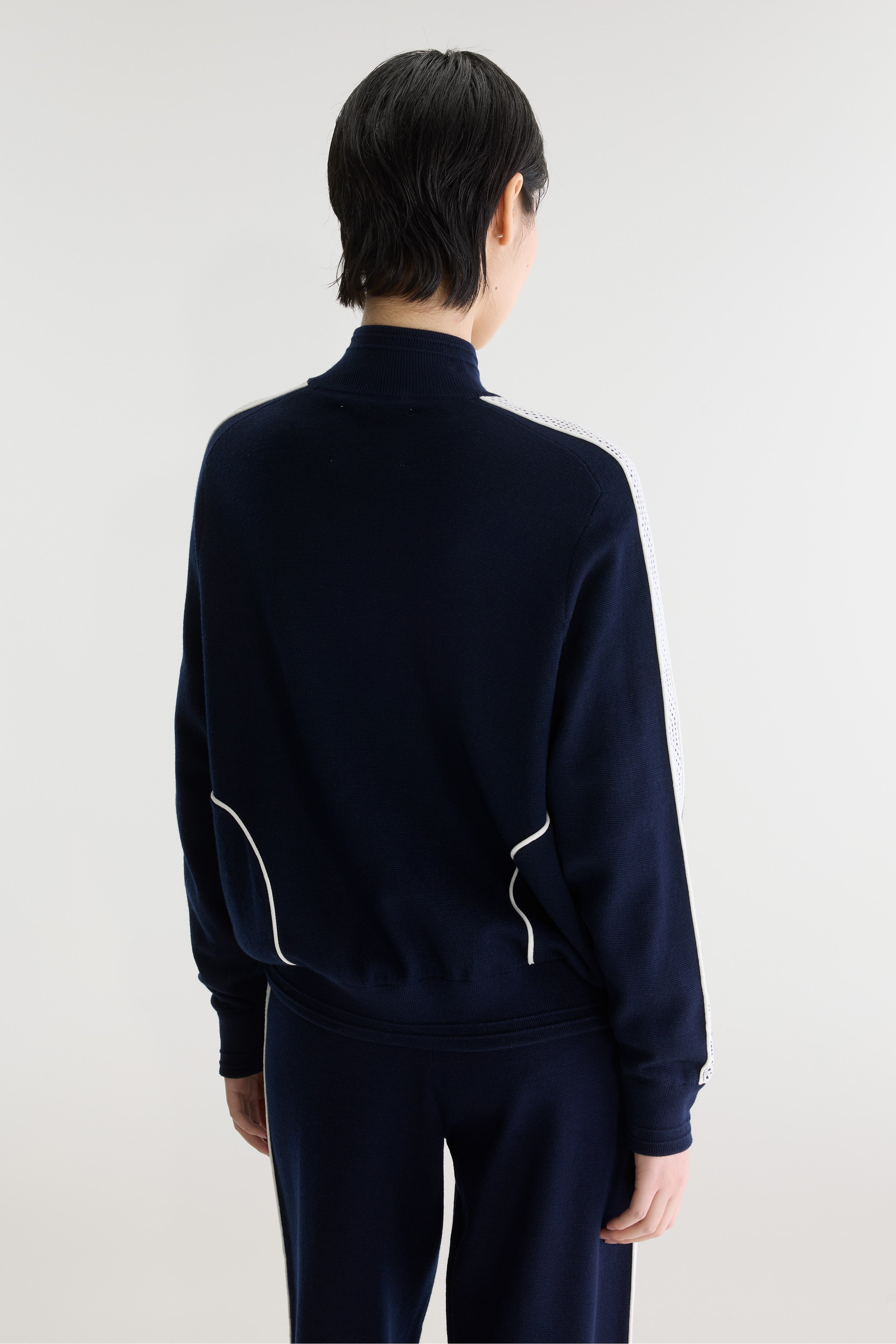 Dousy zipped cardigan (262 / W / NAVY)