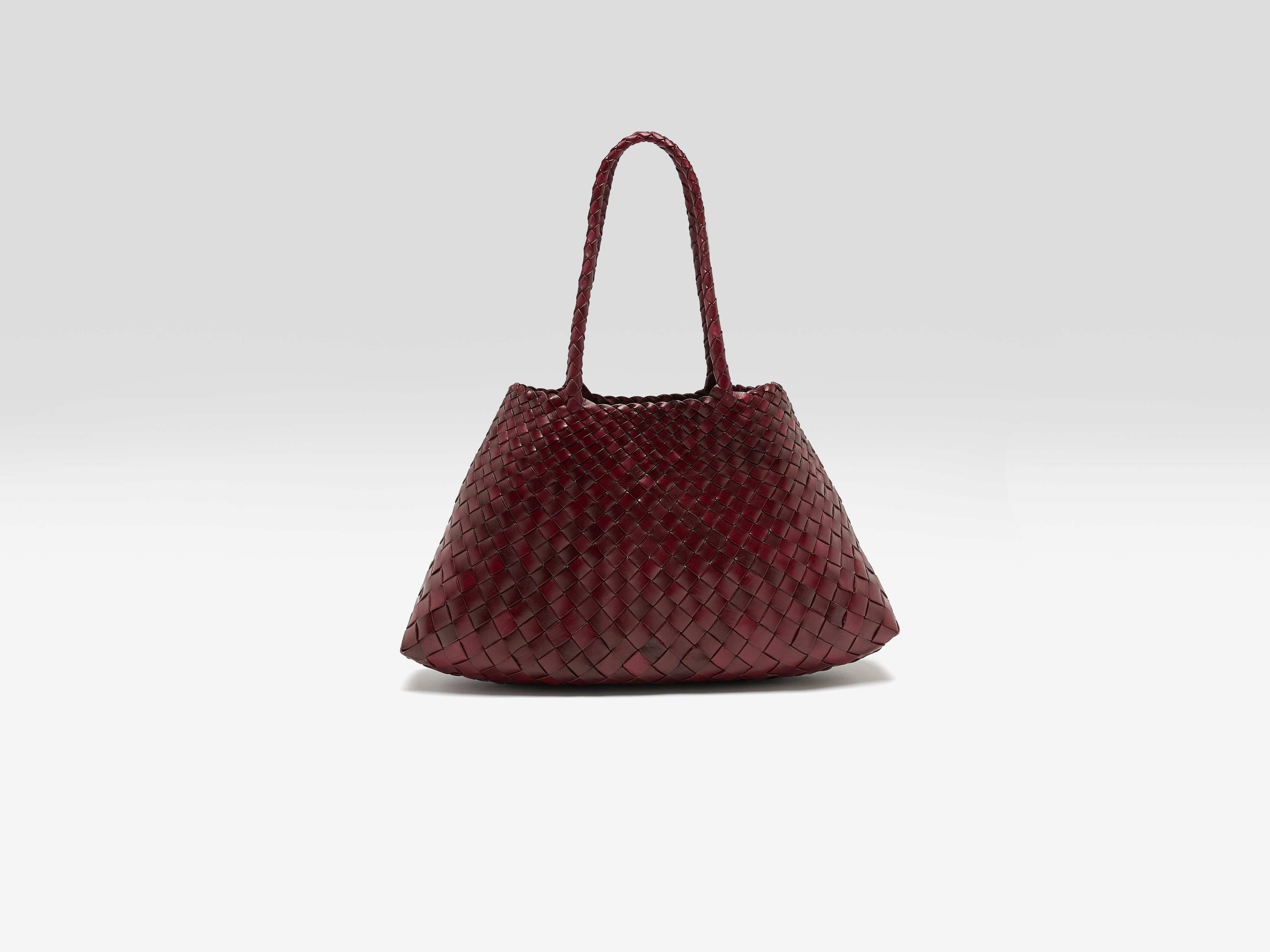 Santa Croce Big Woven Leather Bag (252 / W / BORDEAUX)