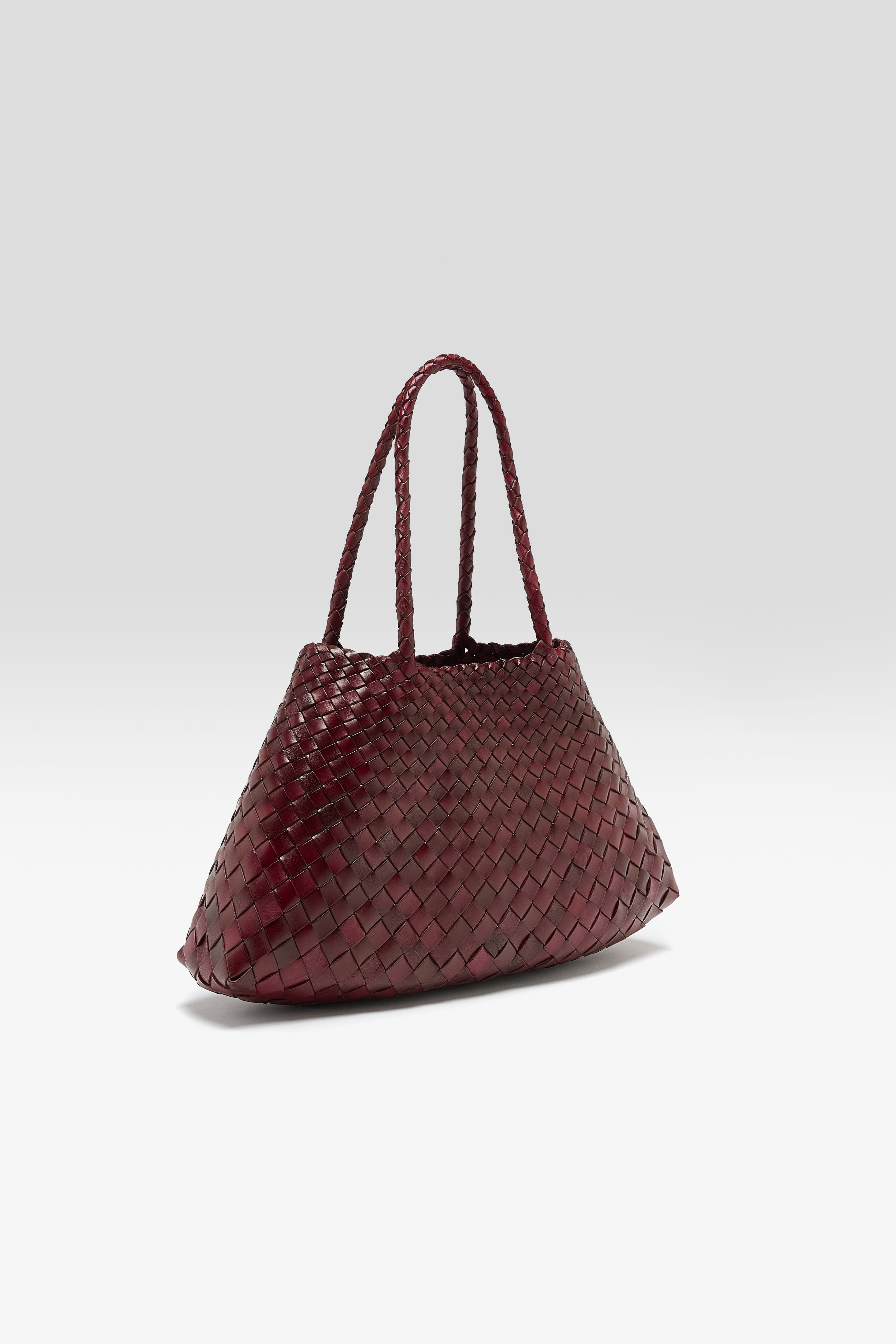 Santa Croce Big Woven Leather Bag (252 / W / BORDEAUX)