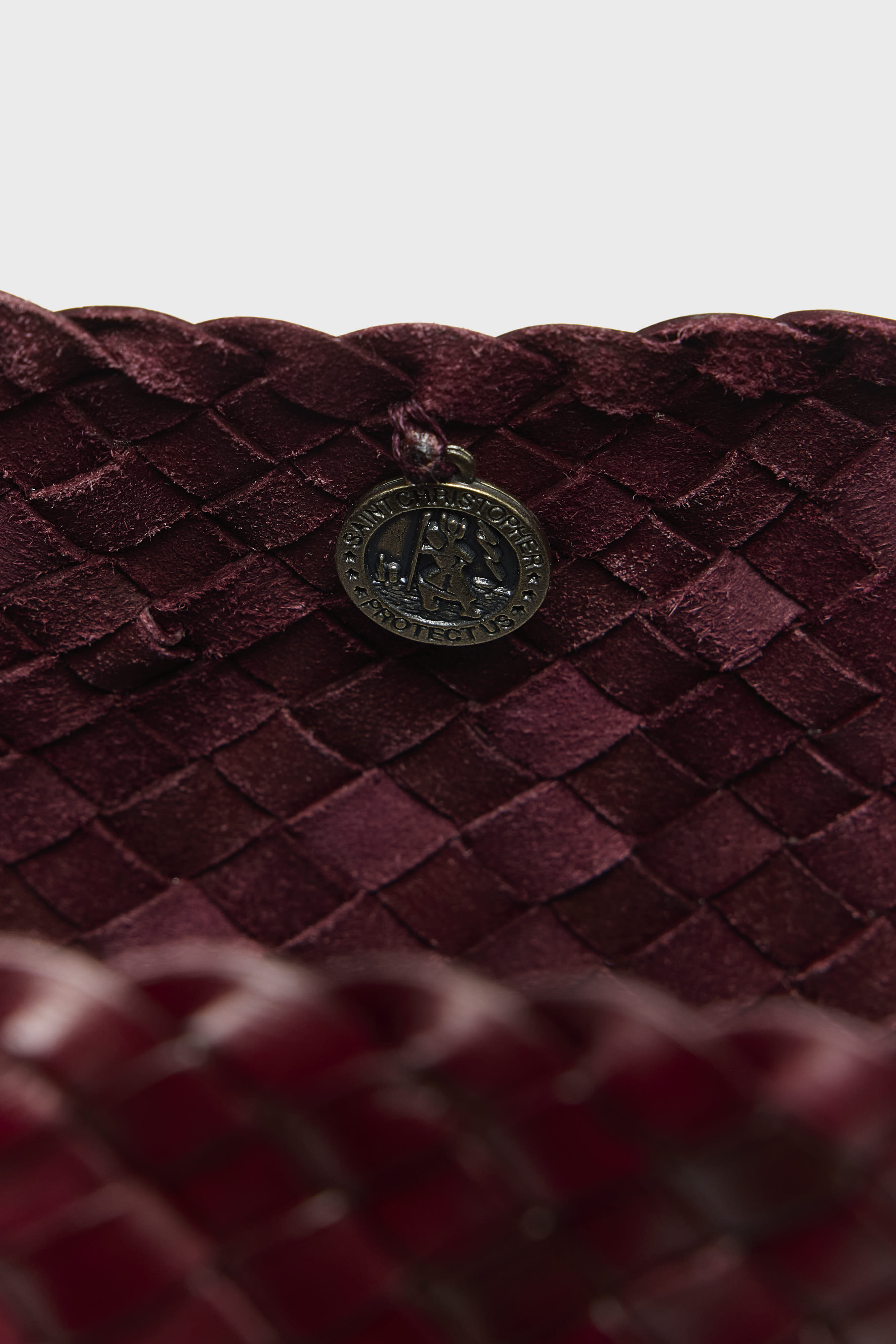 Santa Croce Big Woven Leather Bag (252 / W / BORDEAUX)