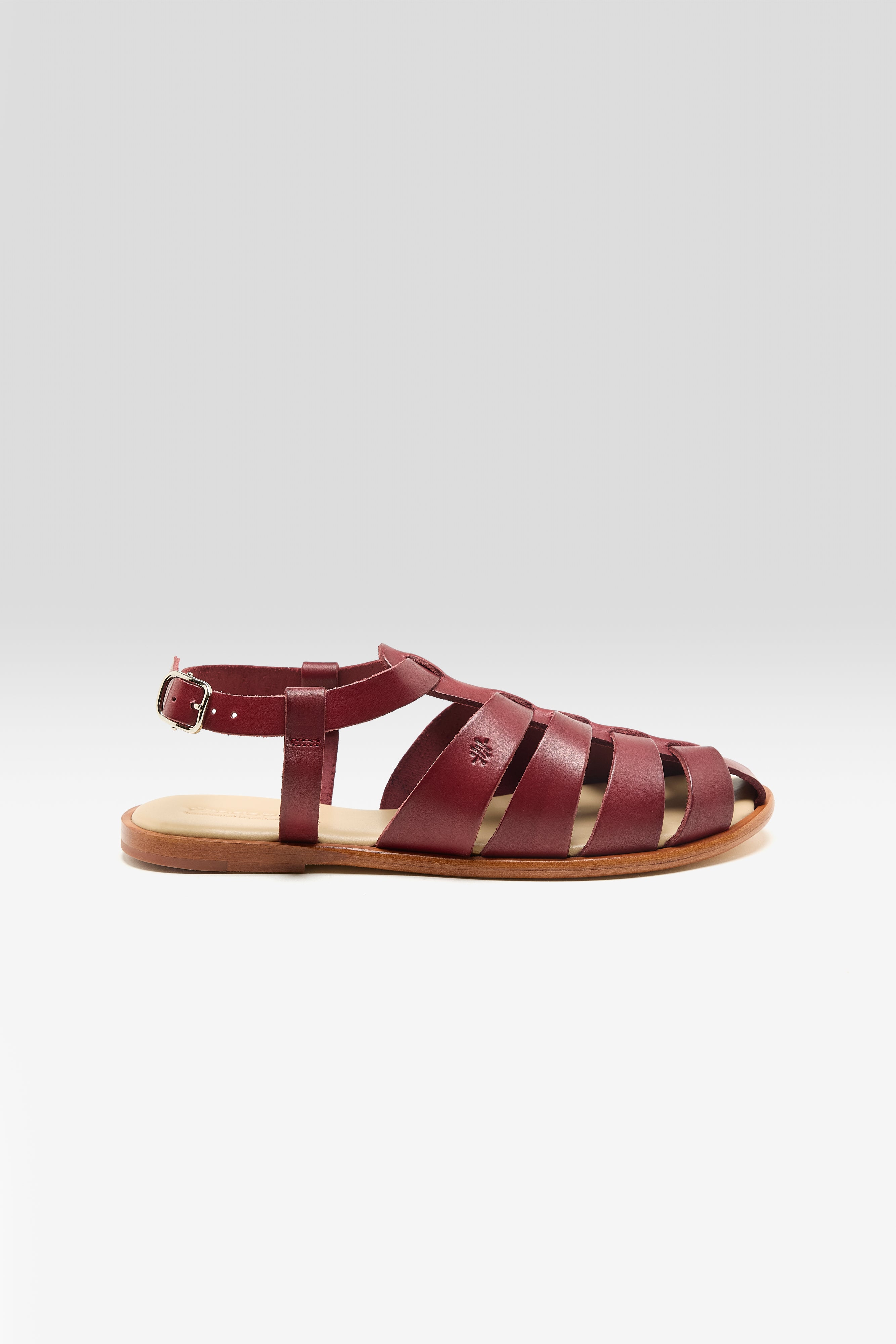 Pescador Leather Sandals (261 / W / BORDEAUX)