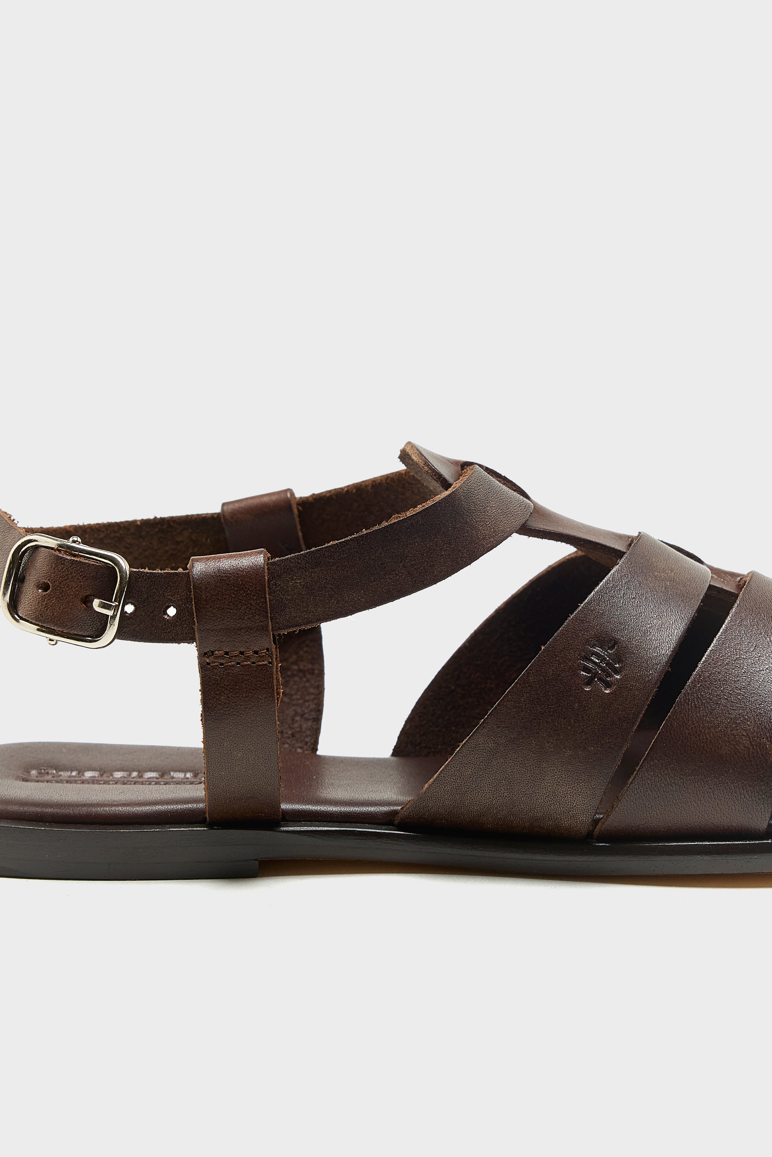 Pescador Leather Sandals (261 / W / DARK BROWN)