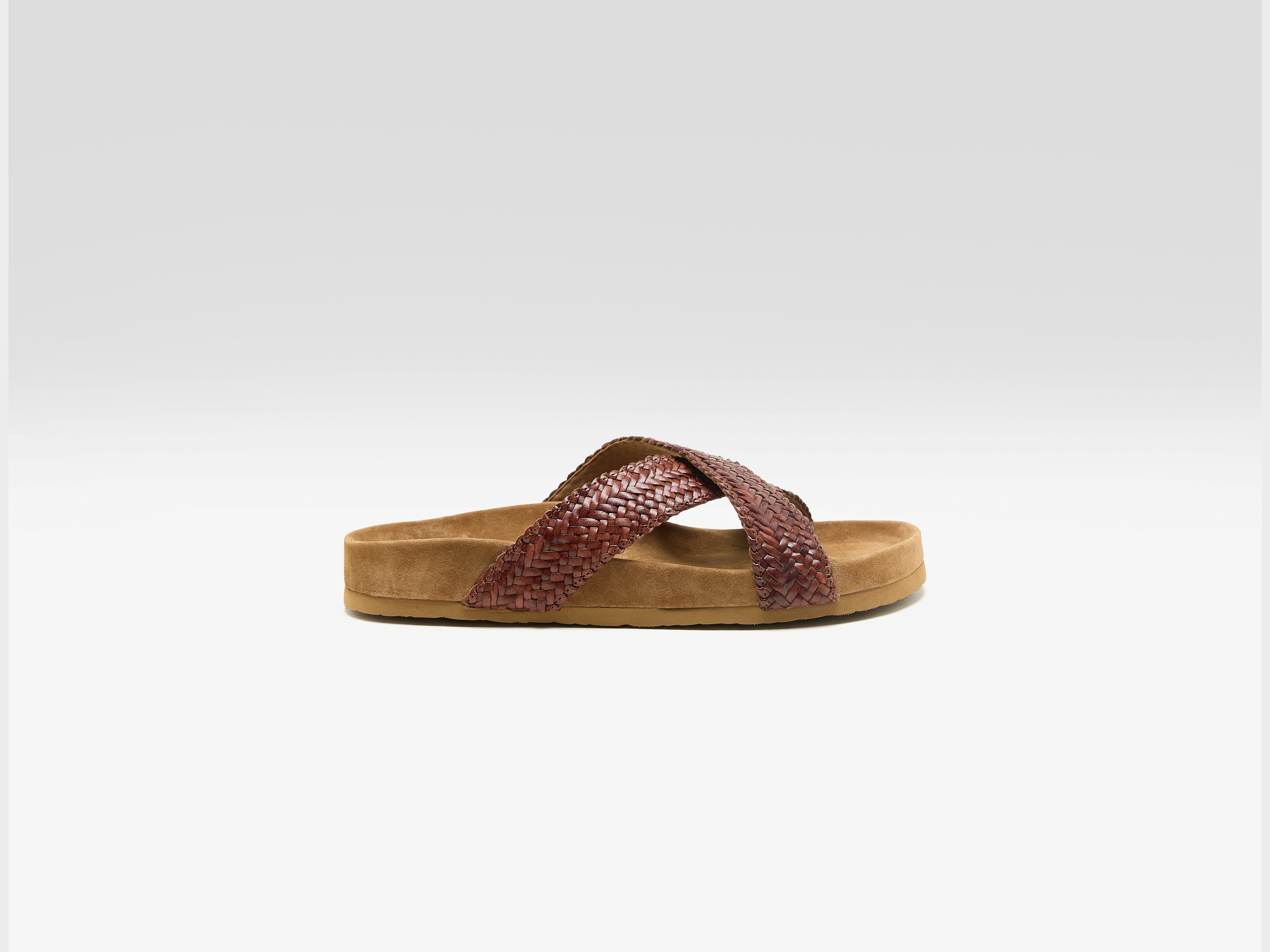 Sandales en Cuir Tressé à la main (261 / W / DARK BROWN)