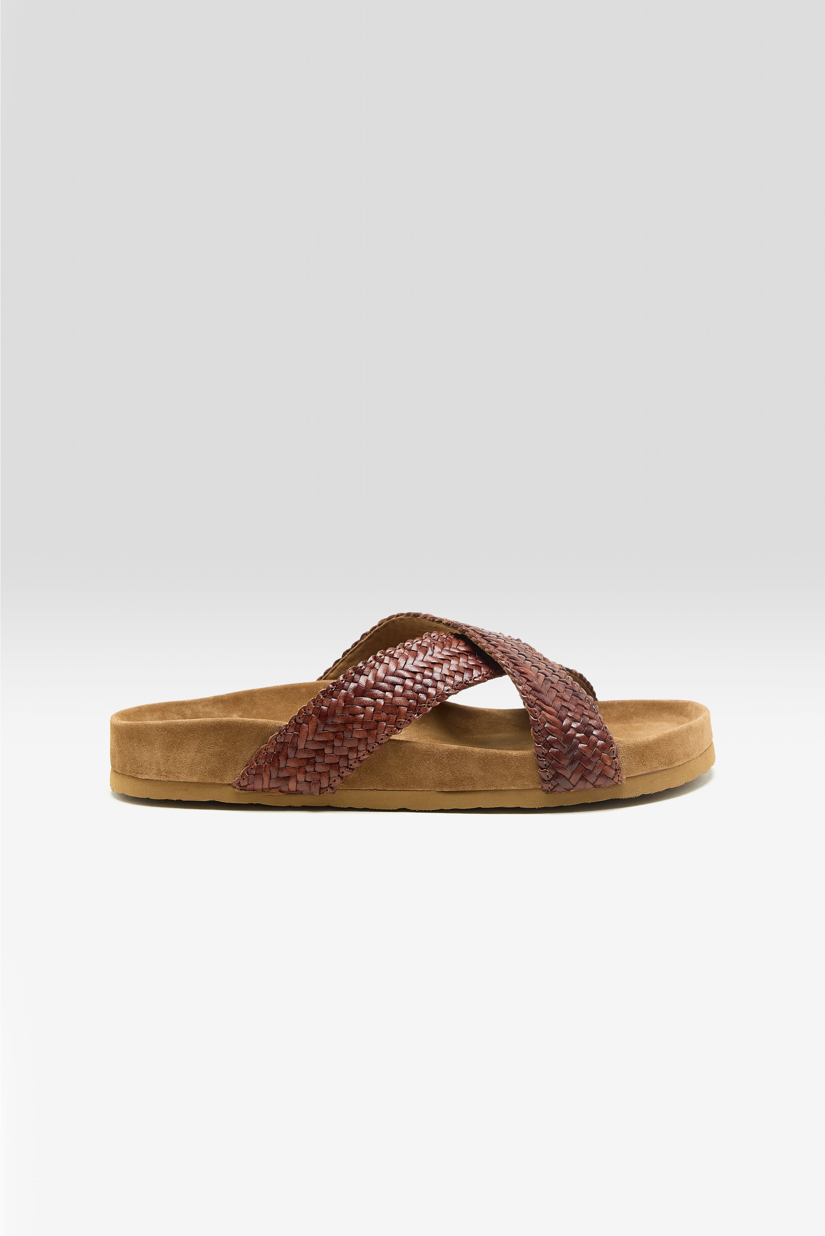 Sandales en Cuir Tressé à la main (261 / W / DARK BROWN)