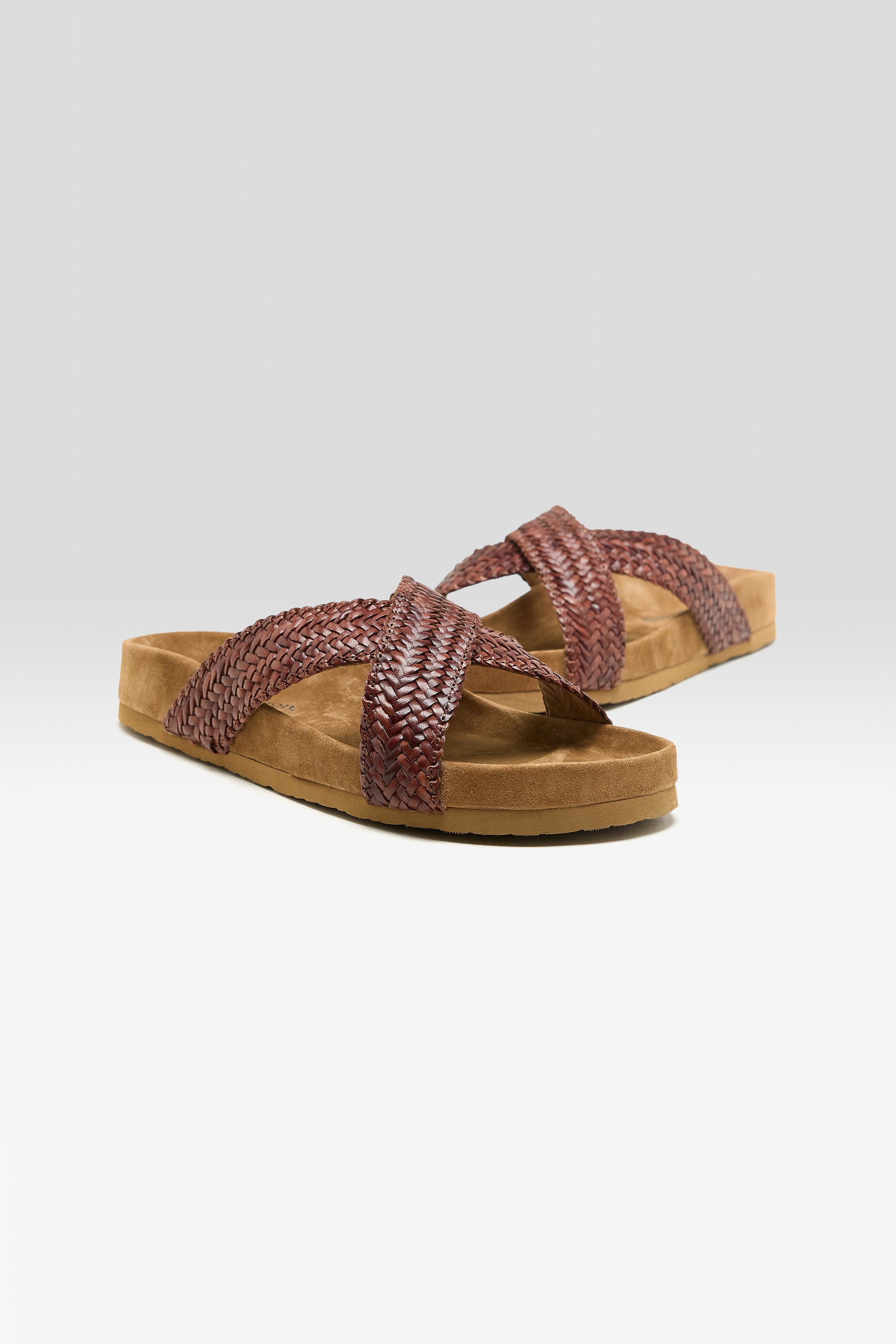Sandales en Cuir Tressé à la main (261 / W / DARK BROWN)