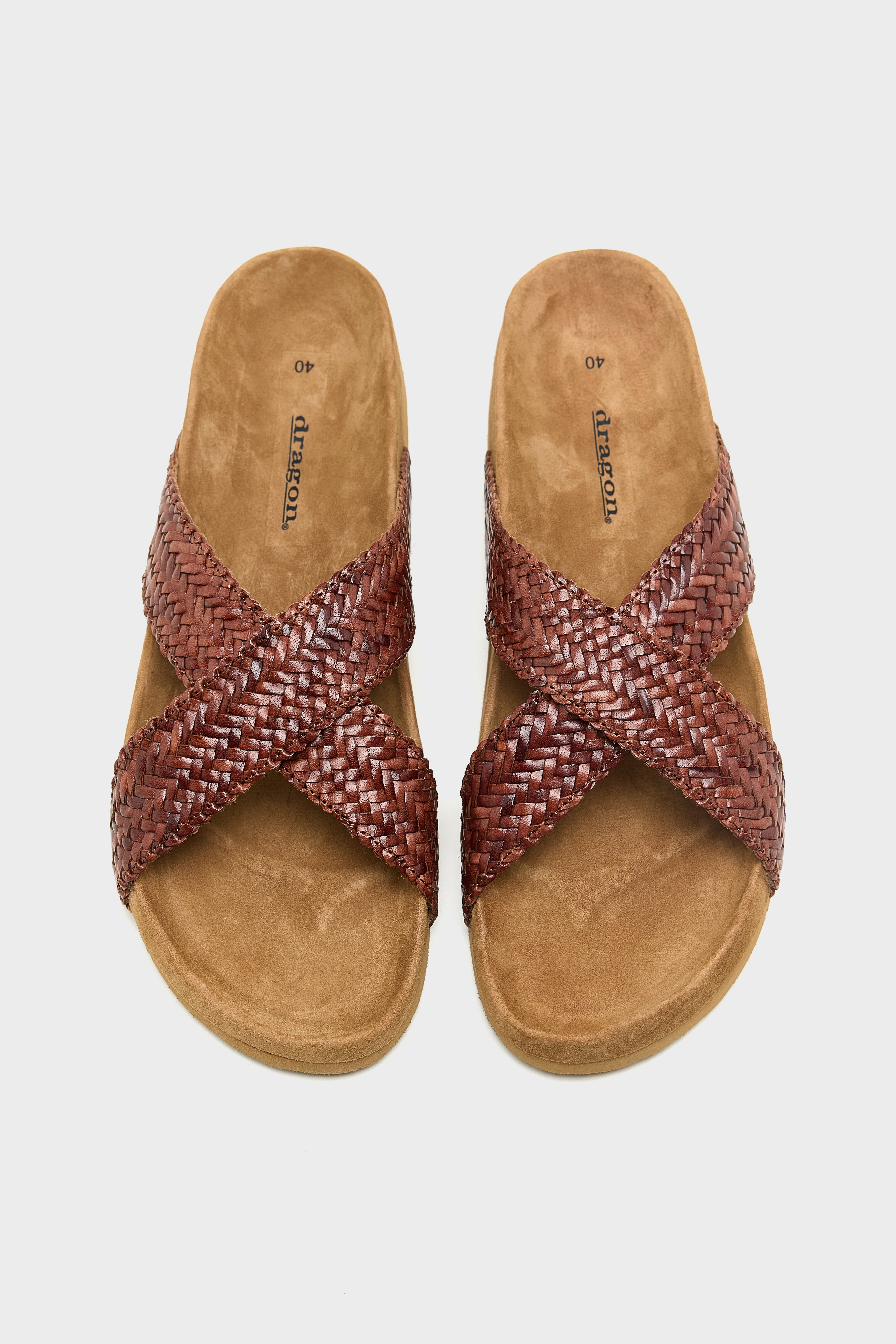 Sandales en Cuir Tressé à la main (261 / W / DARK BROWN)