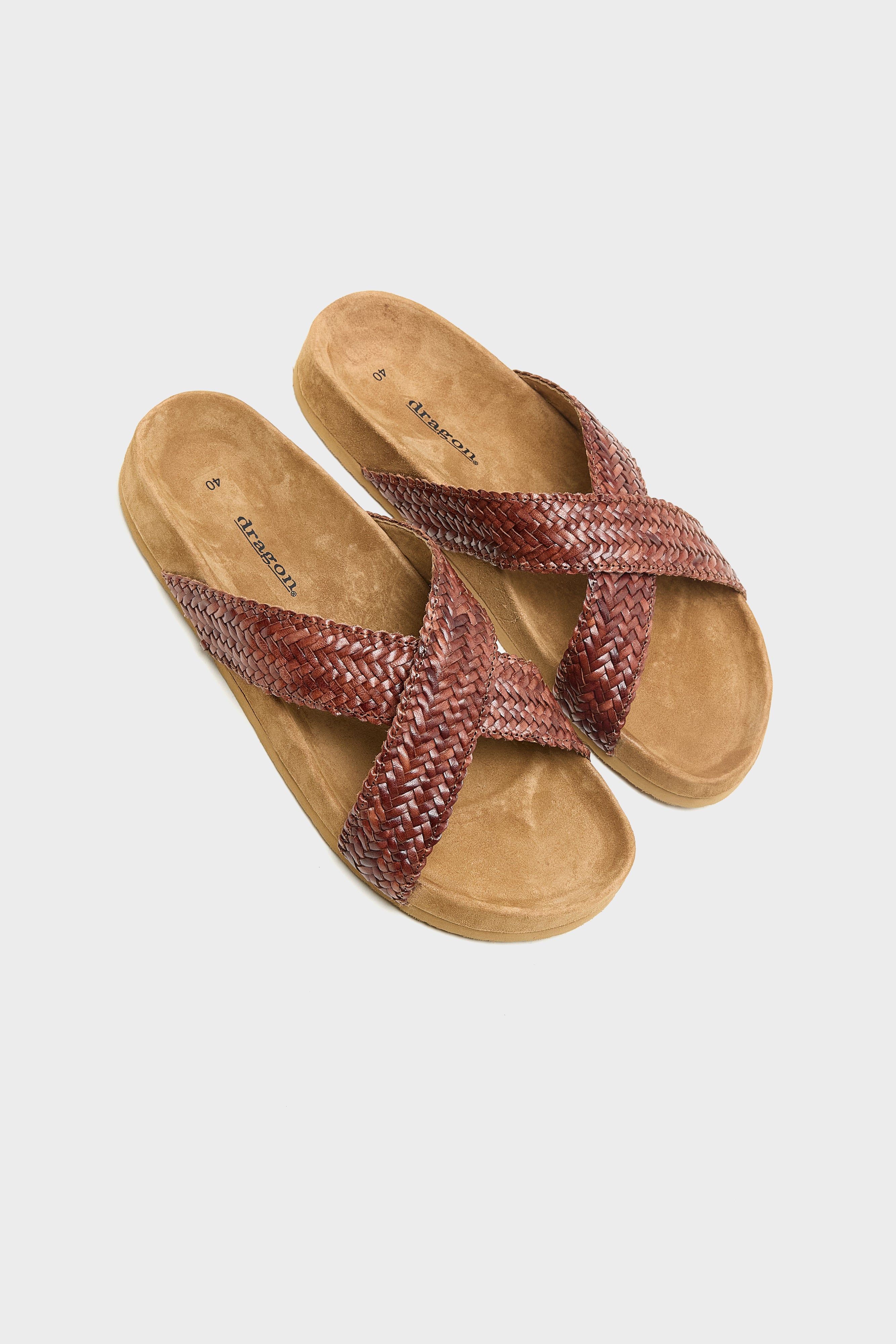 Sandales en Cuir Tressé à la main (261 / W / DARK BROWN)